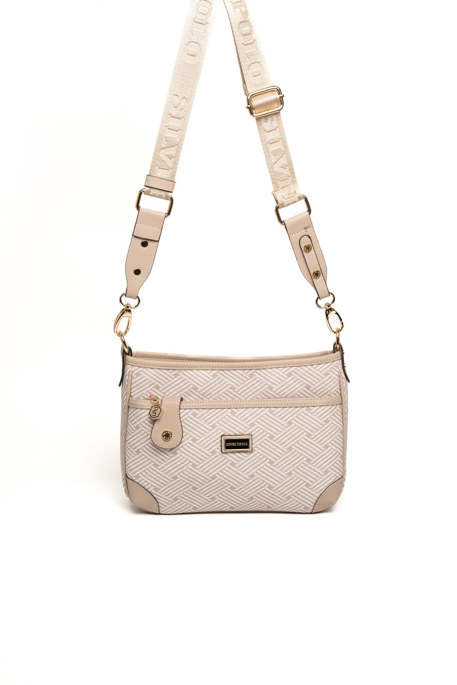 Silver & Polo Bej - Kum SP1160 Kadın Çapraz Çanta