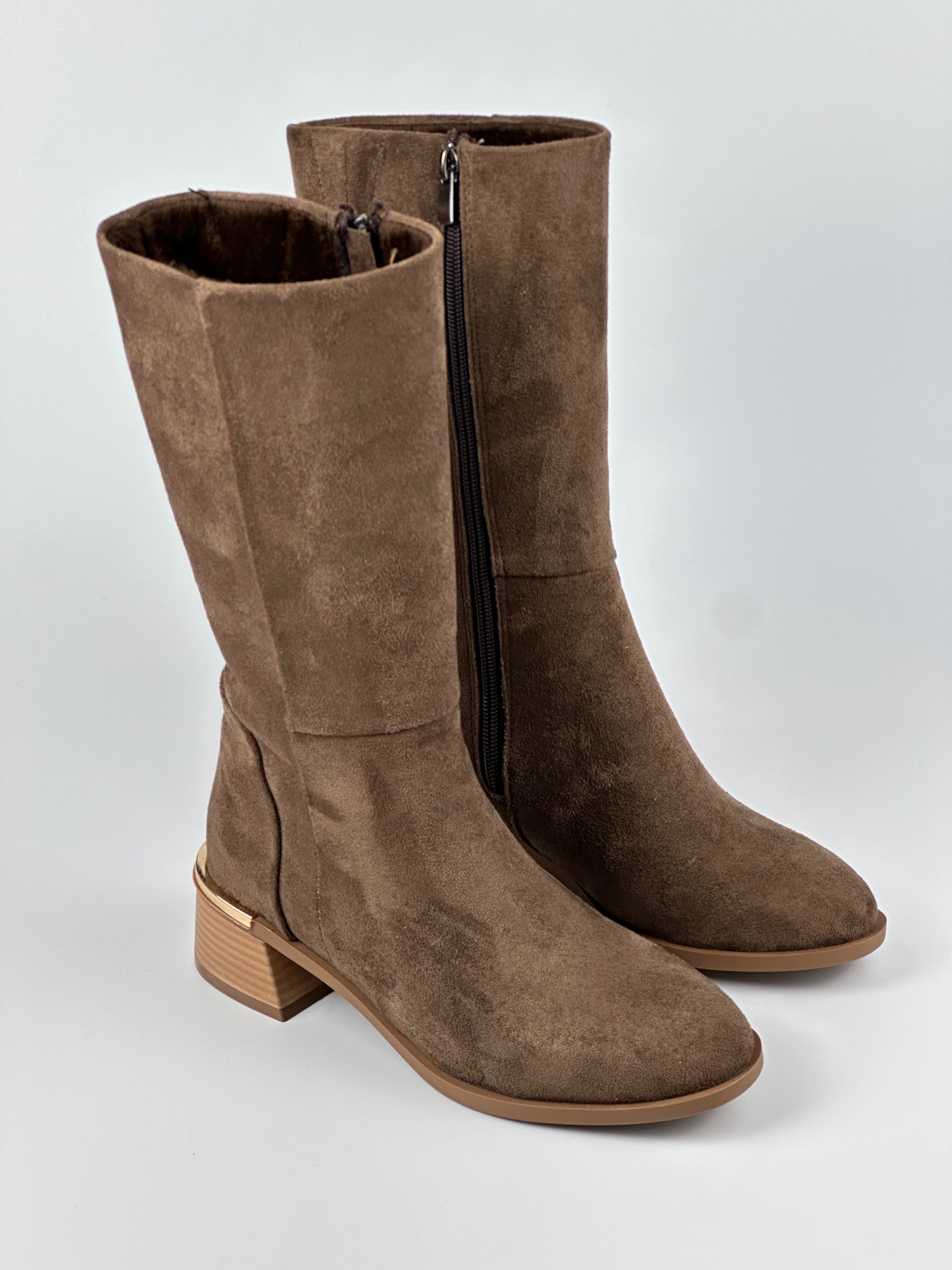 Nova Shine 002 Topuk Detaylı Kadın Çizme