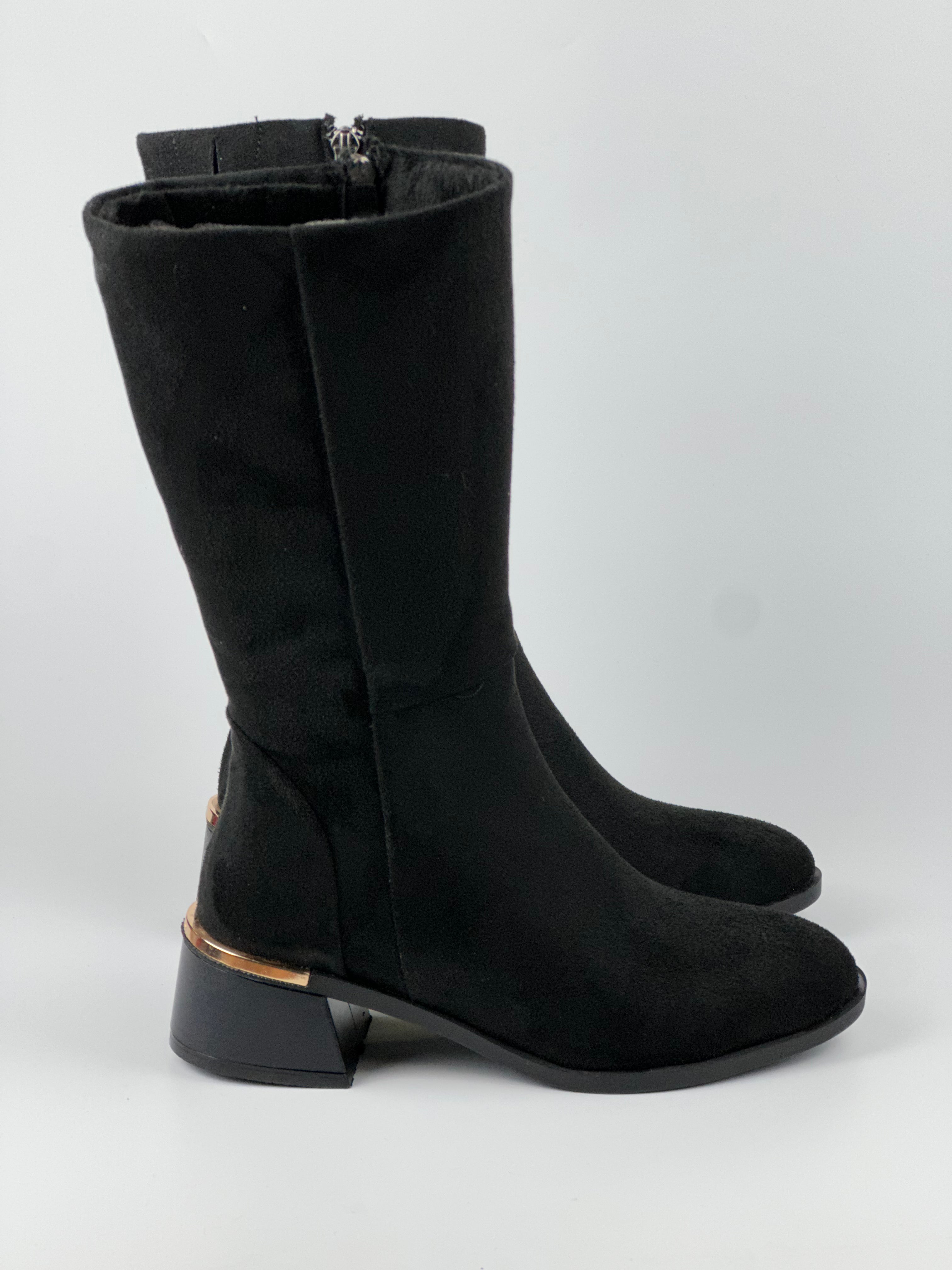 Nova Shine 003 Topuk Detaylı Kadın Çizme