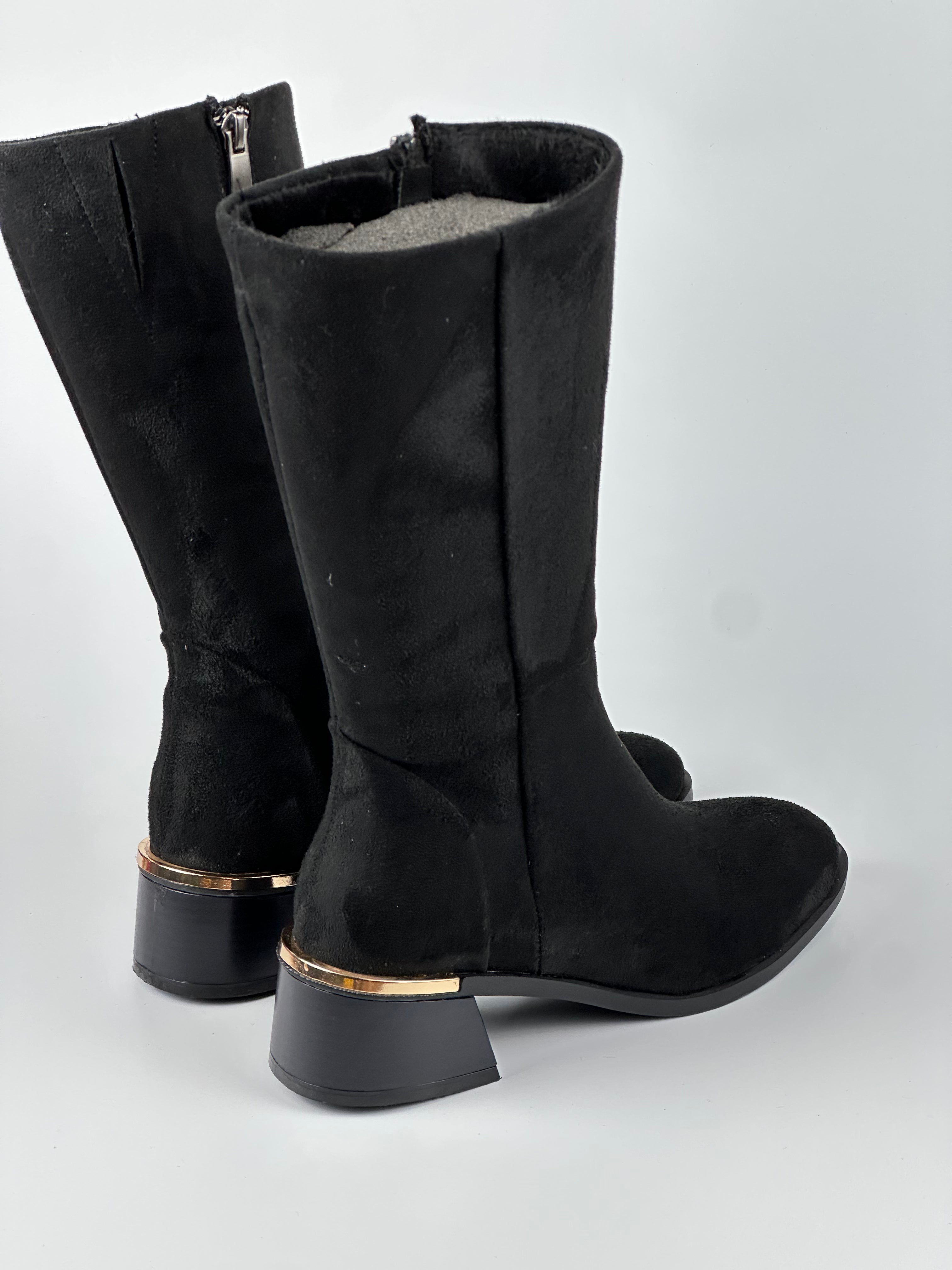 Nova Shine 003 Topuk Detaylı Kadın Çizme