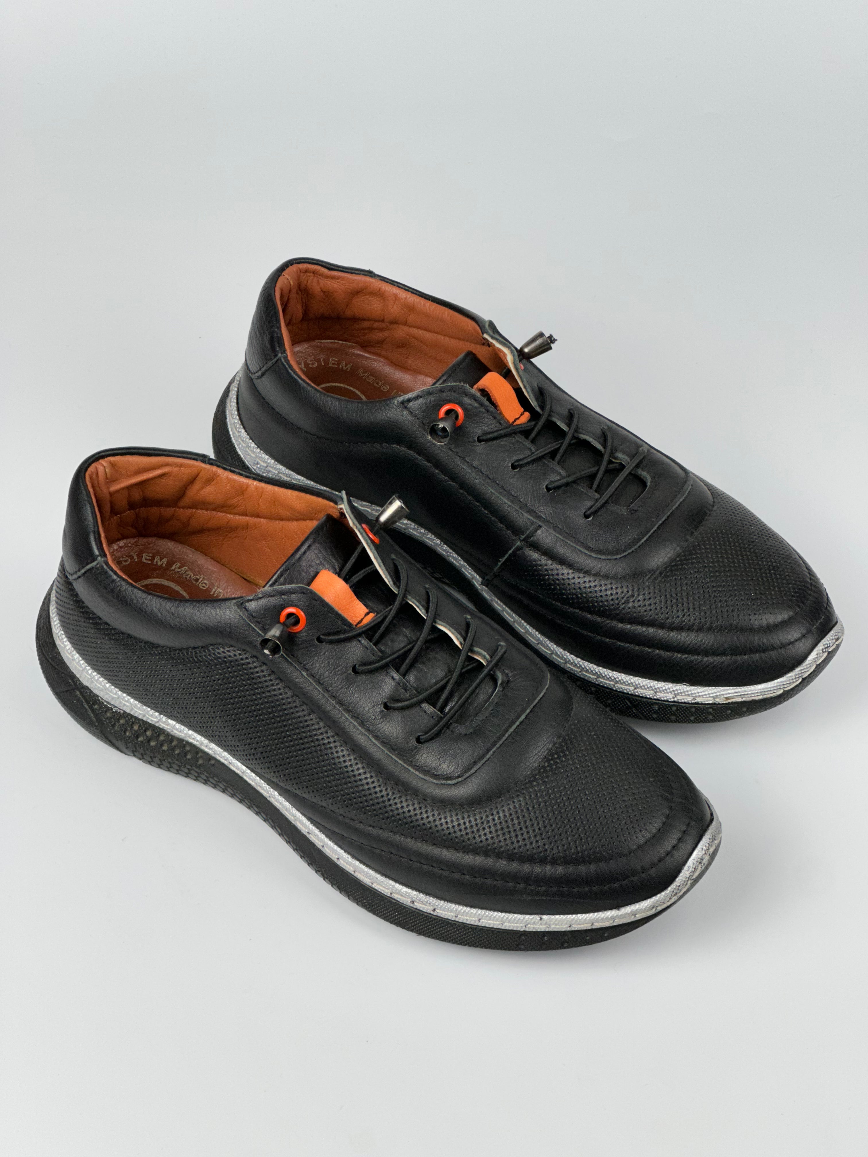 AeroTech HAKİKİ DERİ Aktif Siyah Kadın Spor Ayakkabı