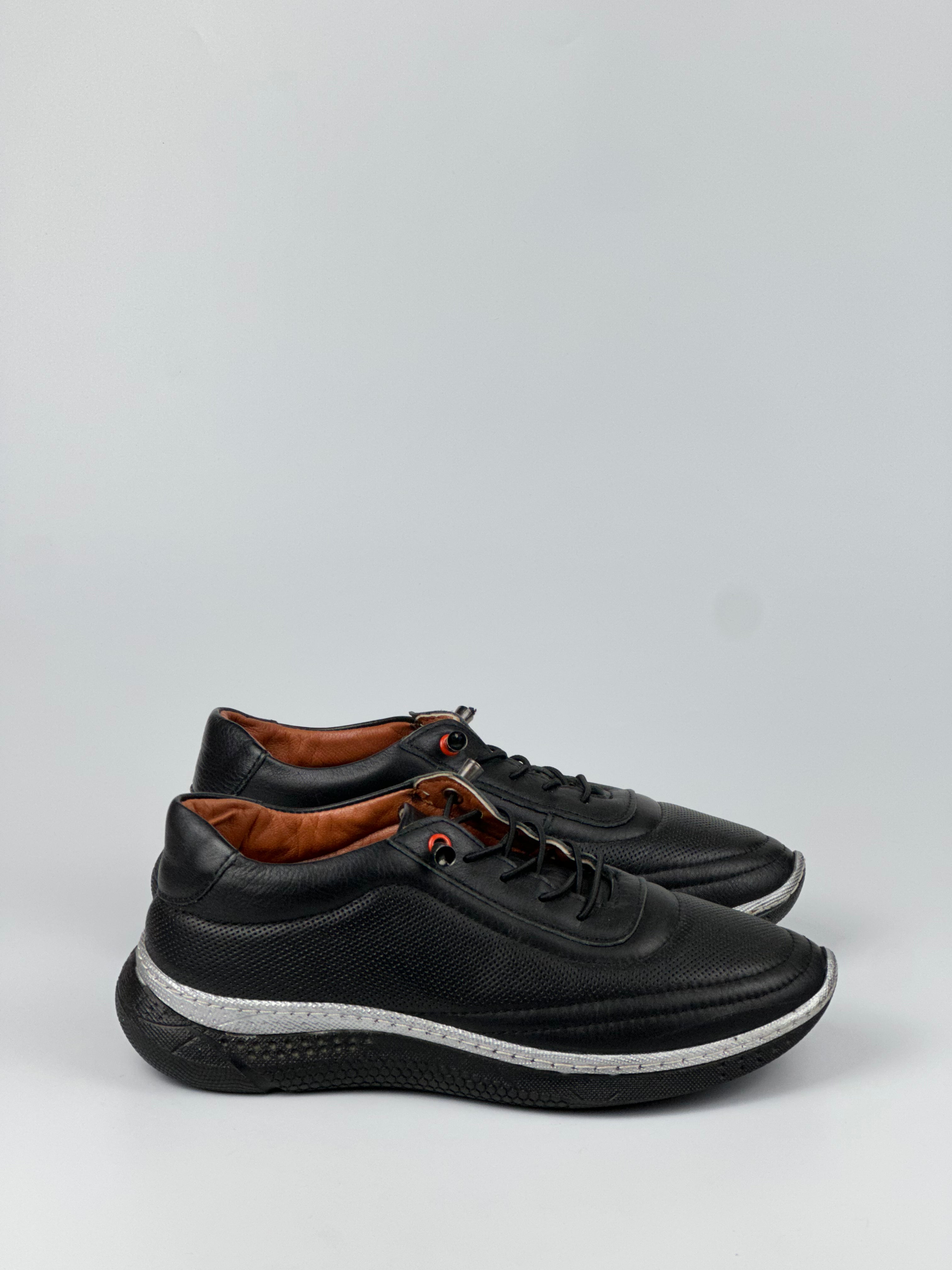 AeroTech HAKİKİ DERİ Aktif Siyah Kadın Spor Ayakkabı