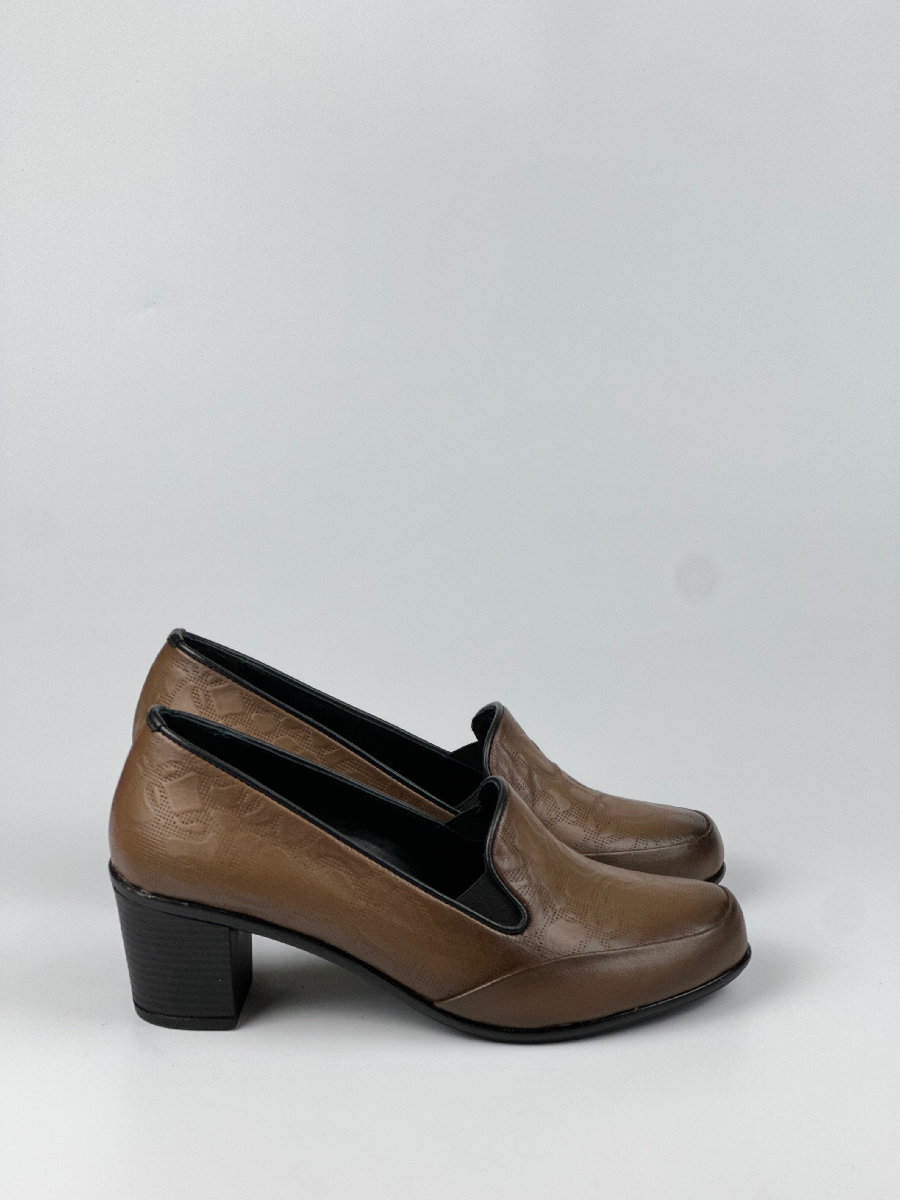 Soft Desenli HAKİKİ DERİ Topuklu Kadın Loafer