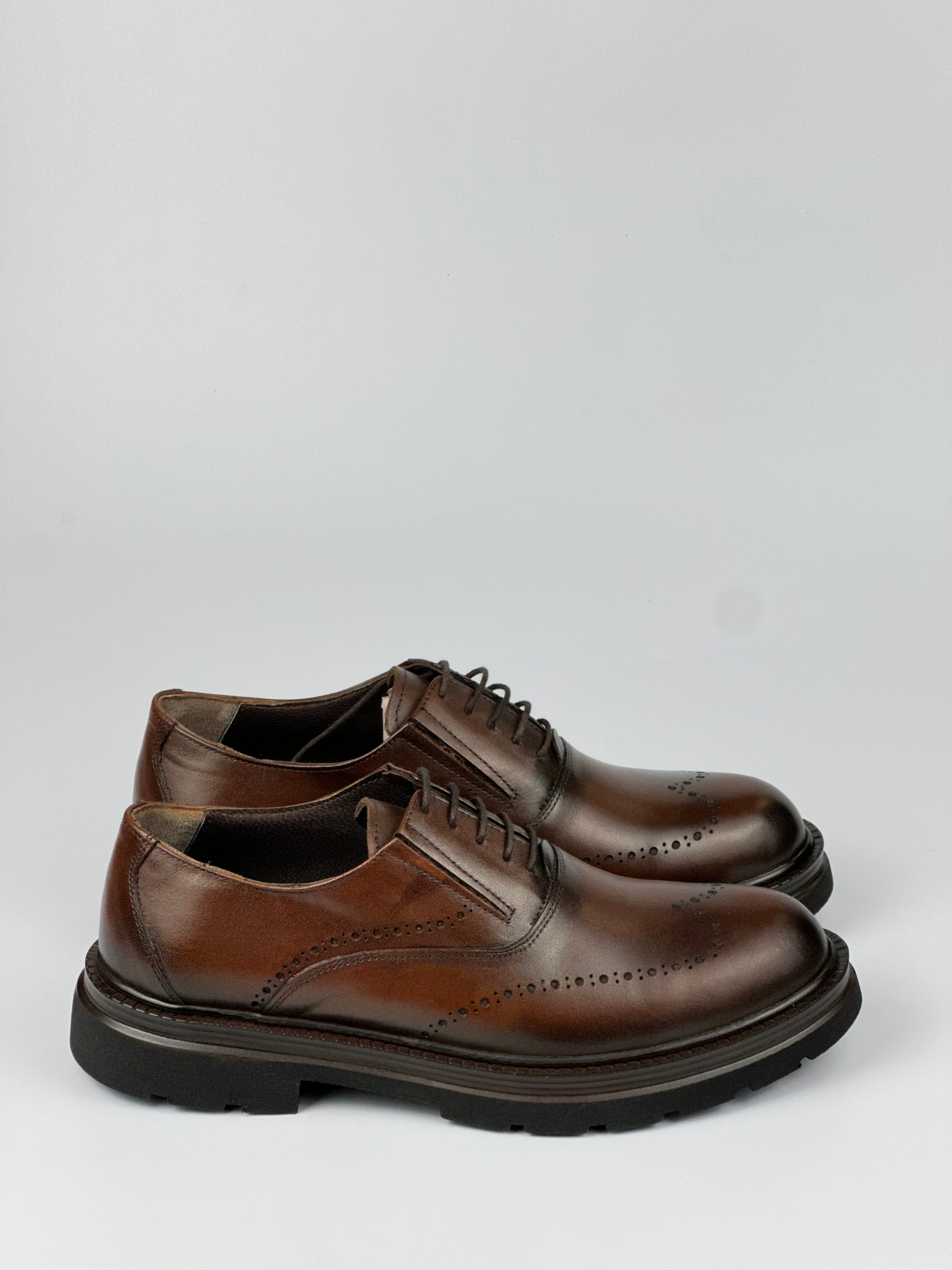 Oxford Classic Brogue Hakiki Deri Siyah Erkek Ayakkabı