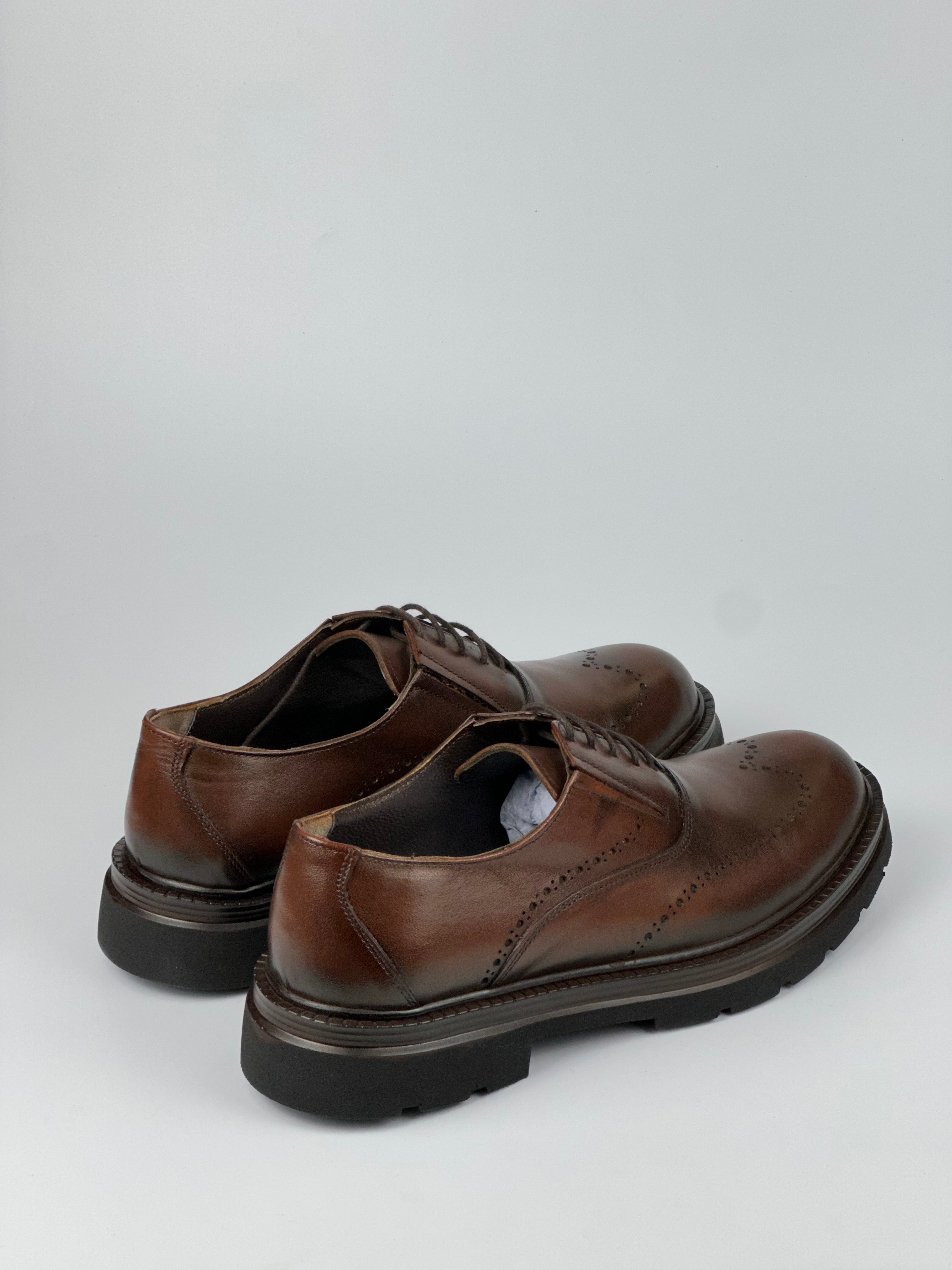 Oxford Classic Brogue Hakiki Deri Siyah Erkek Ayakkabı