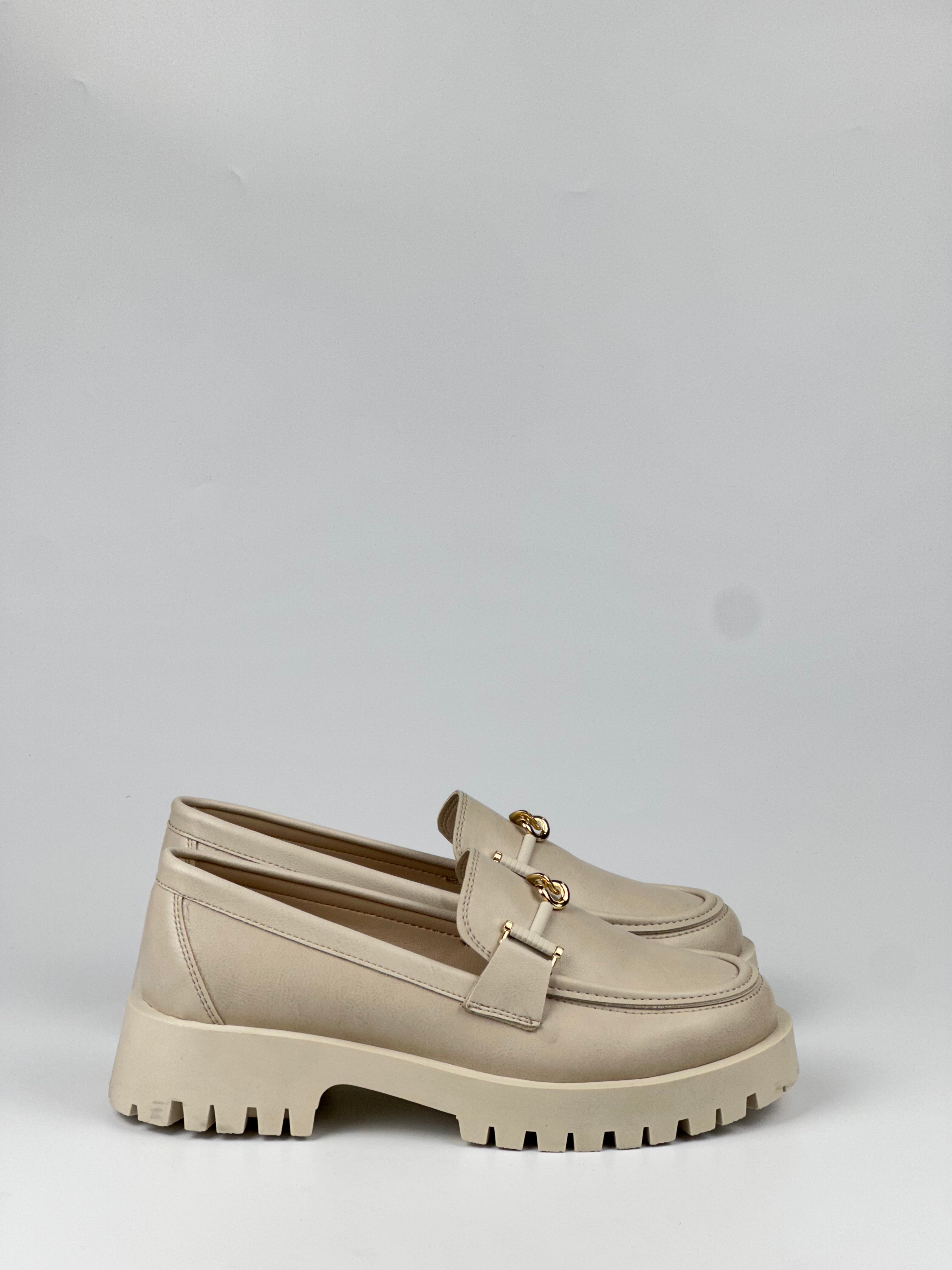 Verona Gold Bit Kalın Taban Kadın Loafer