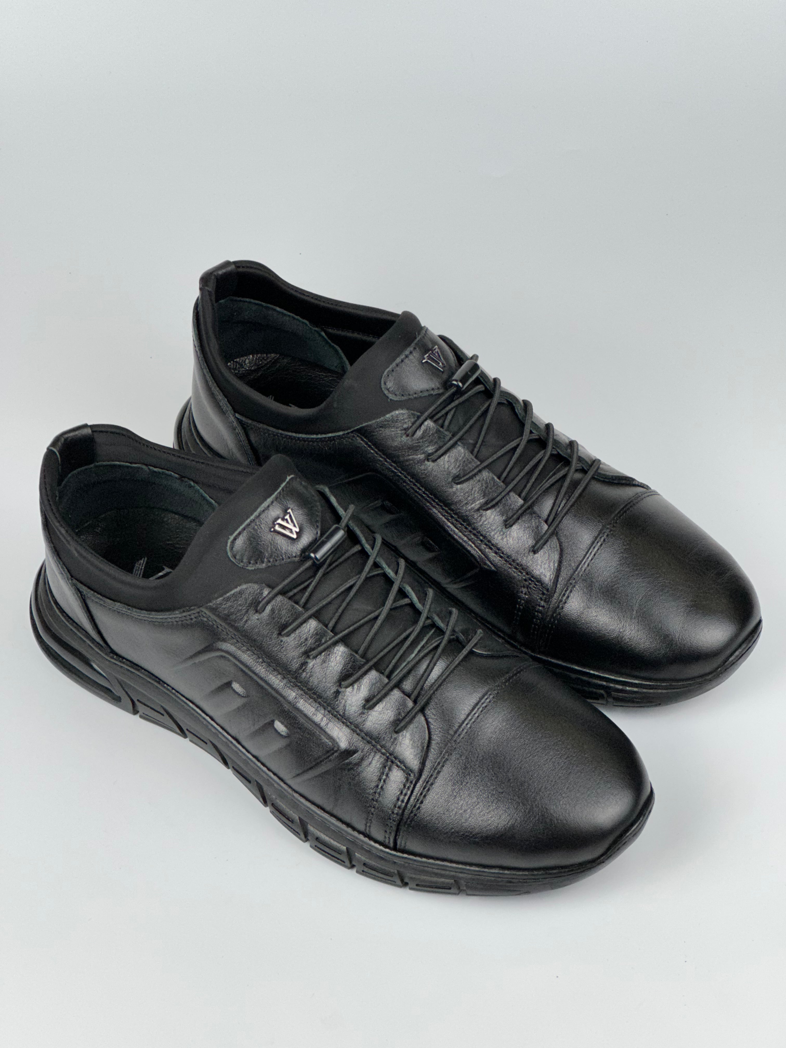 V-Motion Siyah Deri Erkek Günlük Ayakkabı