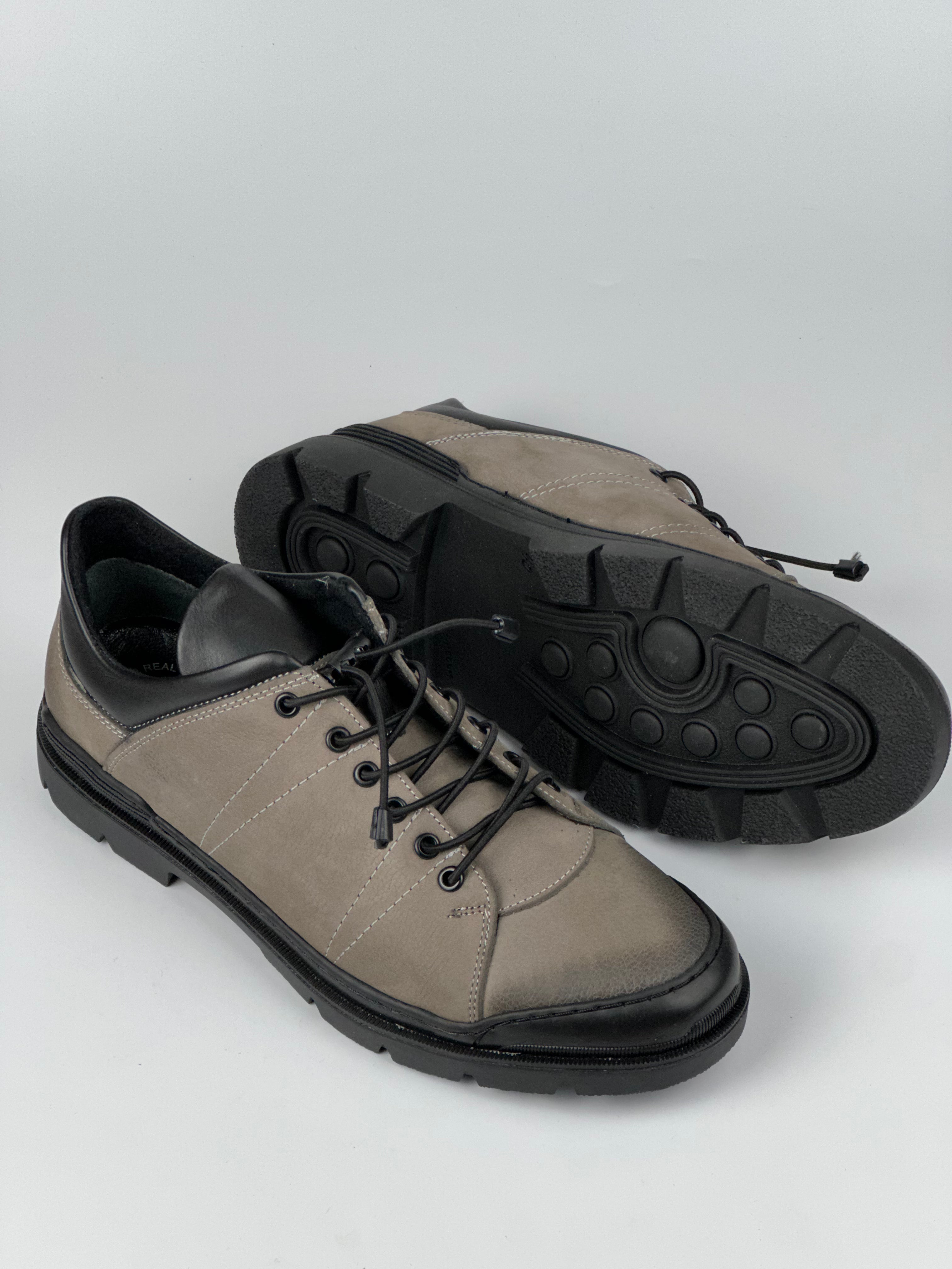 UrbanFlex Haki Deri Günlük Erkek Ayakkabı