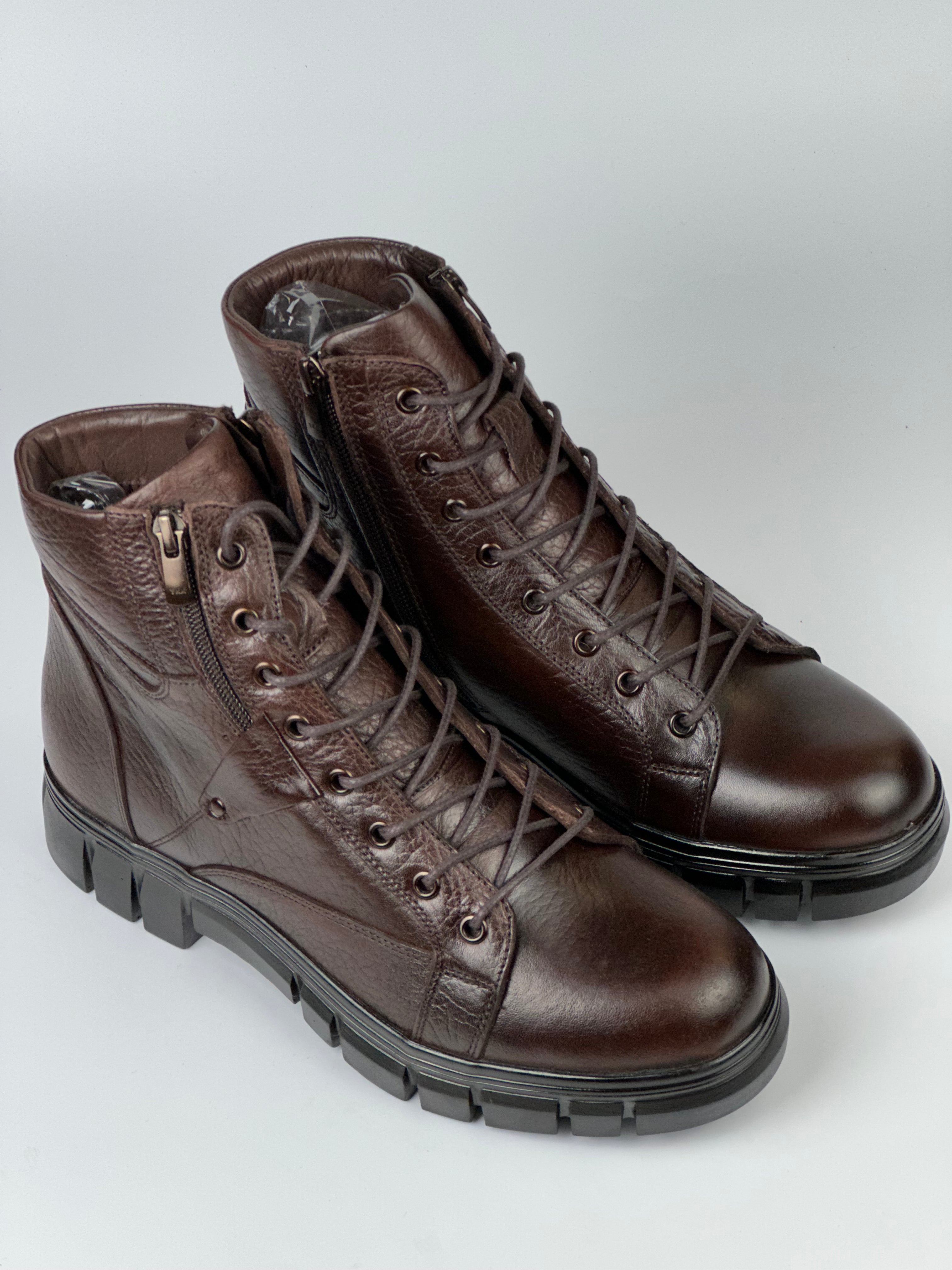 AtlasGrip Hakiki Deri Siyah Erkek Bot