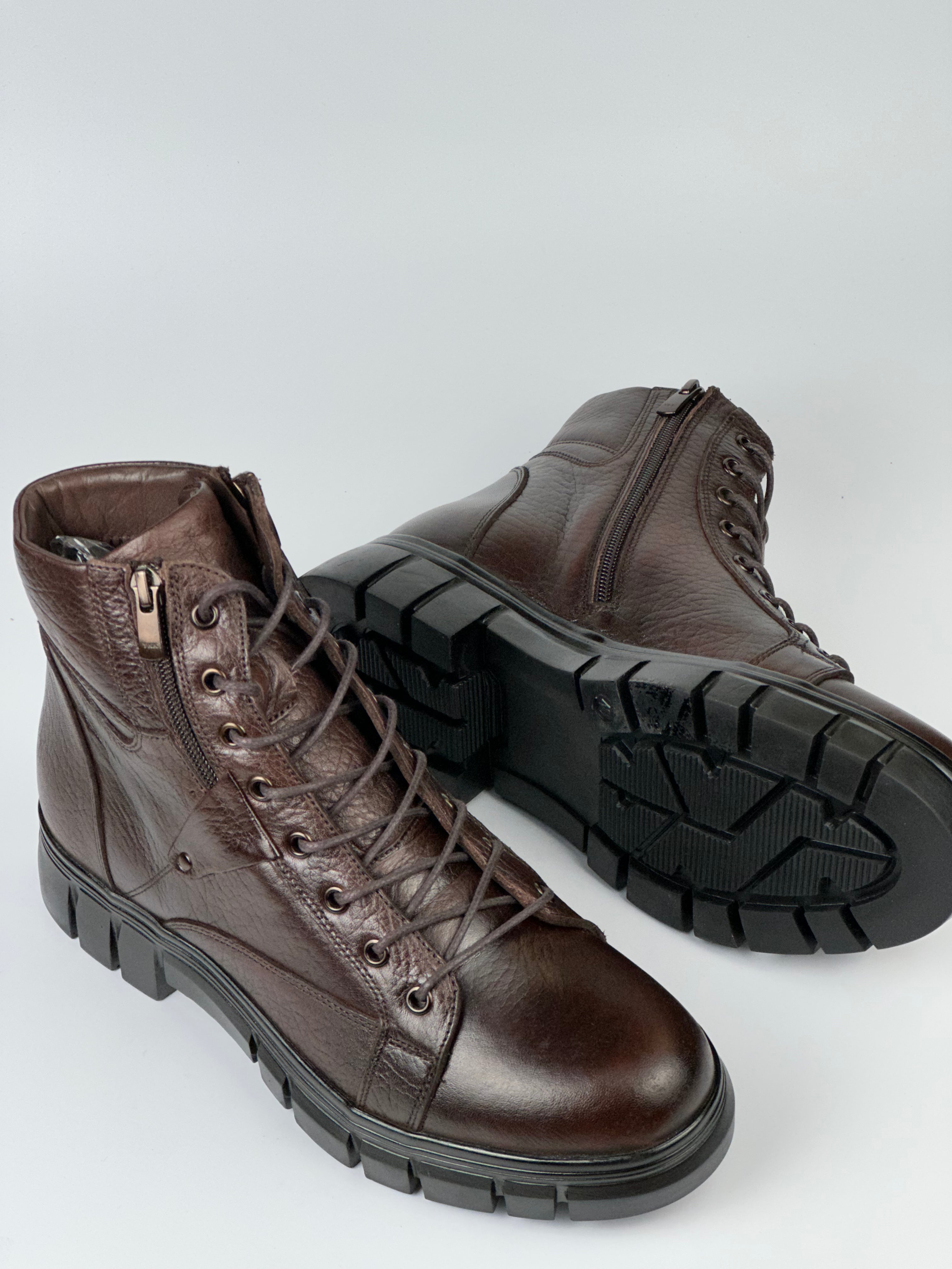 AtlasGrip Hakiki Deri Siyah Erkek Bot