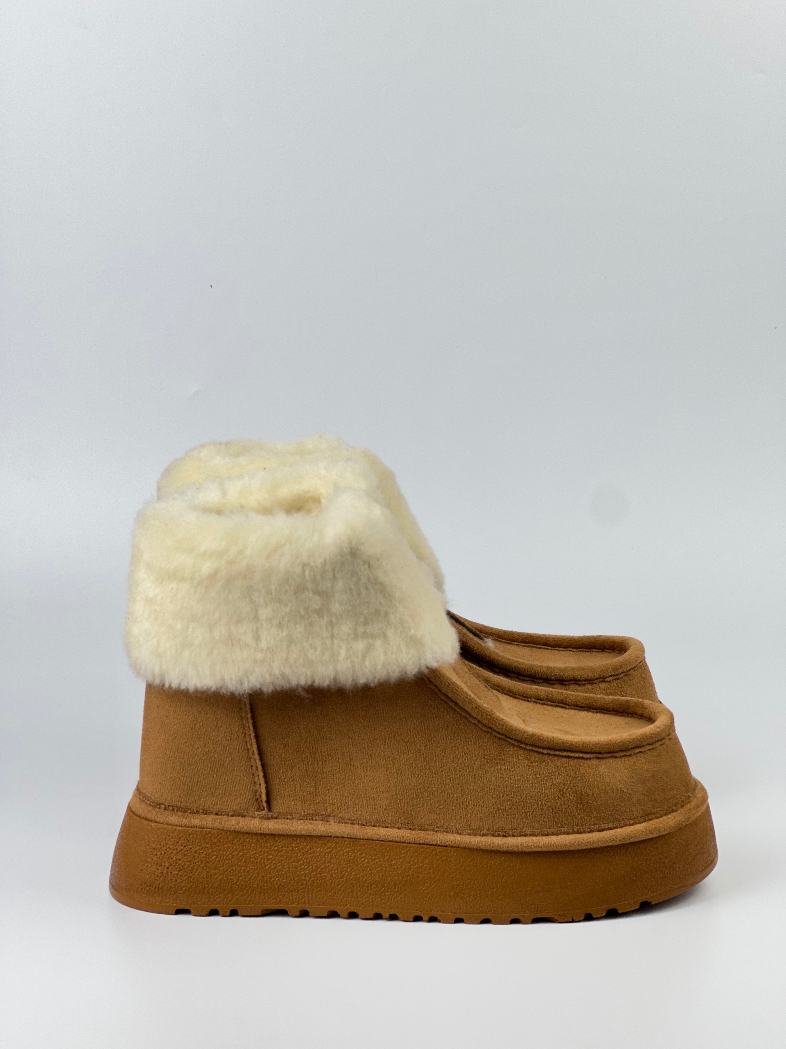 CozyFur Kadın Kürklü Fermuarlı Bot