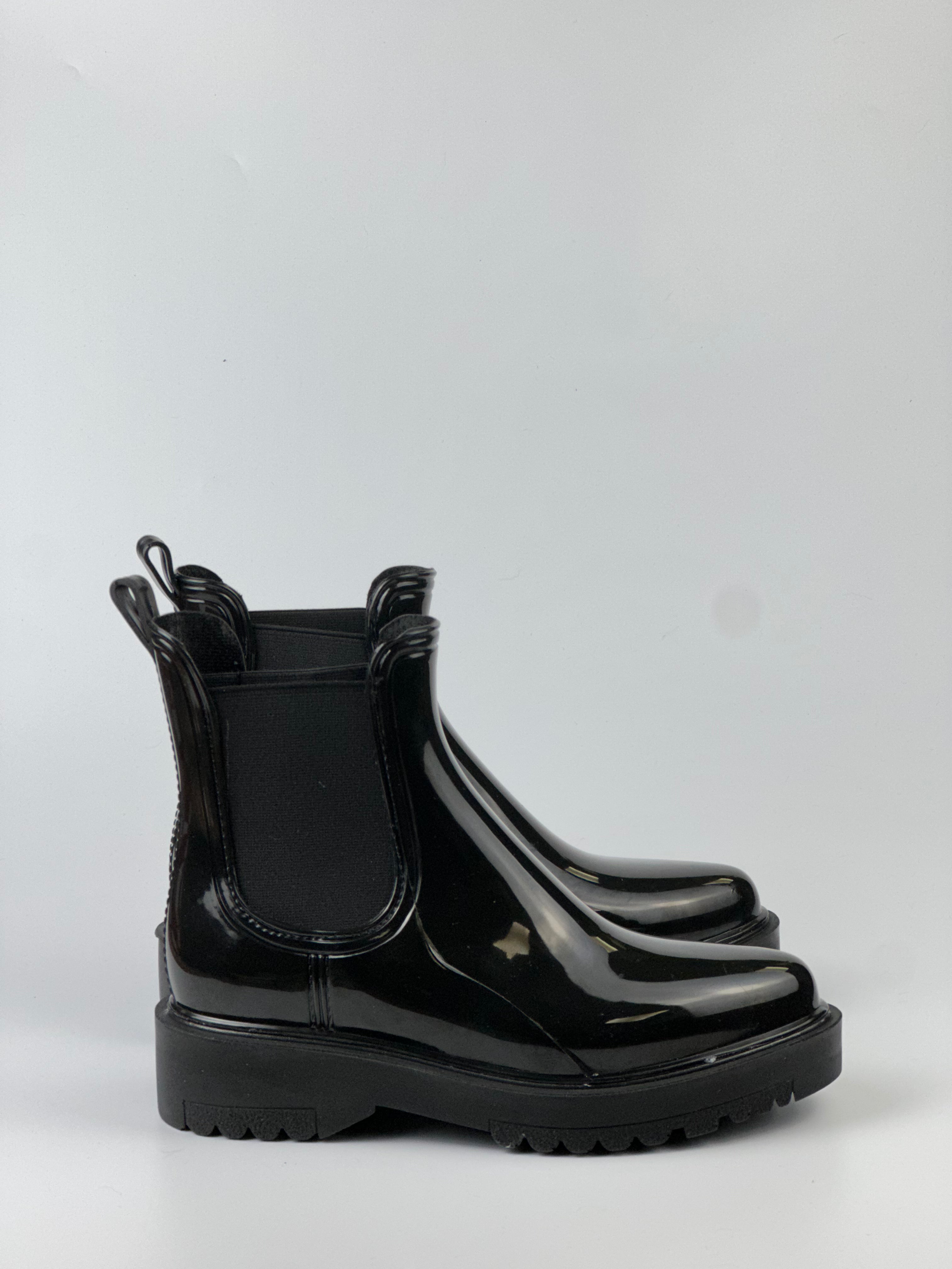 RainyGloss Kadın Parlak Su Geçirmez Yağmur Botu