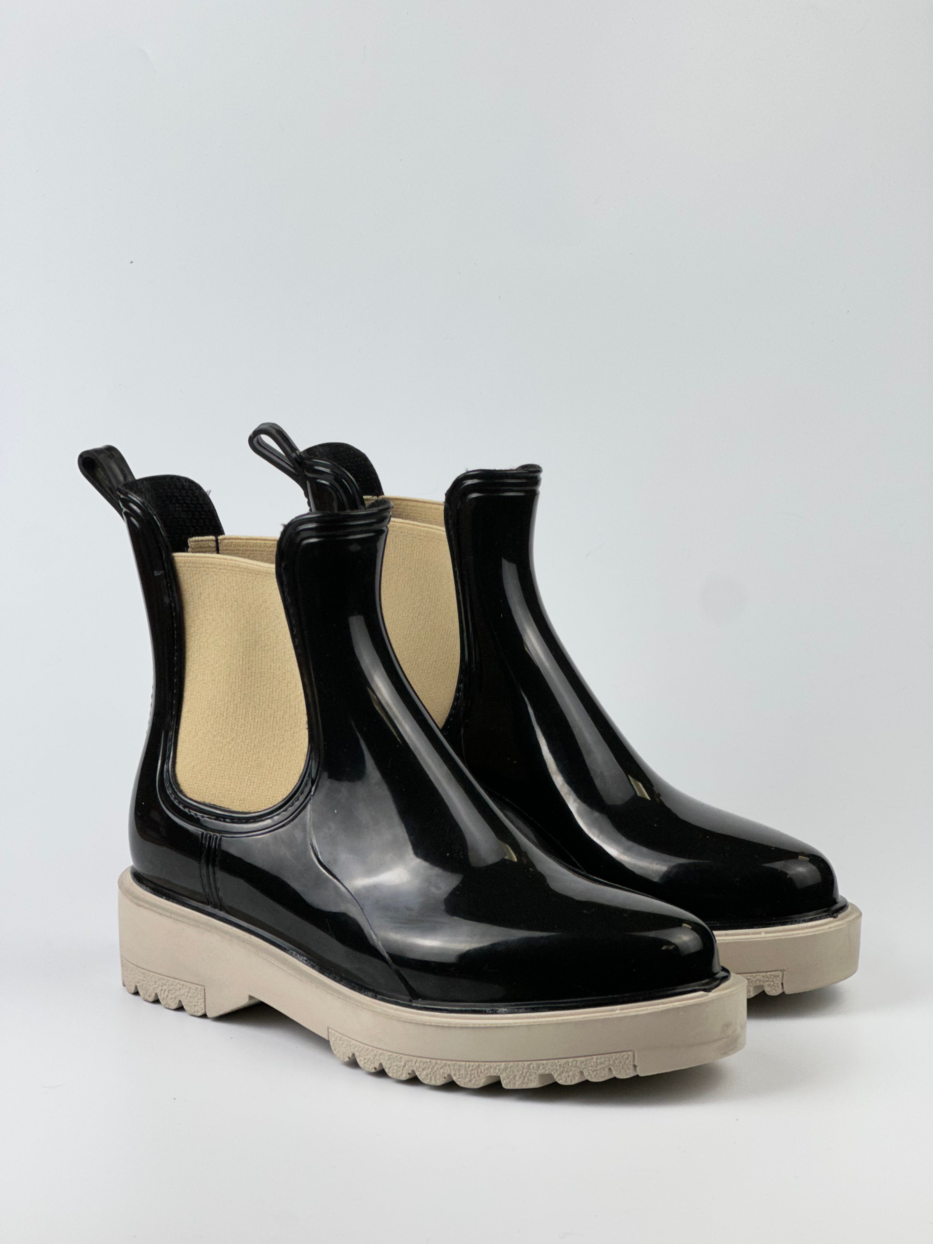 RainyGloss Kadın Parlak Su Geçirmez Yağmur Botu