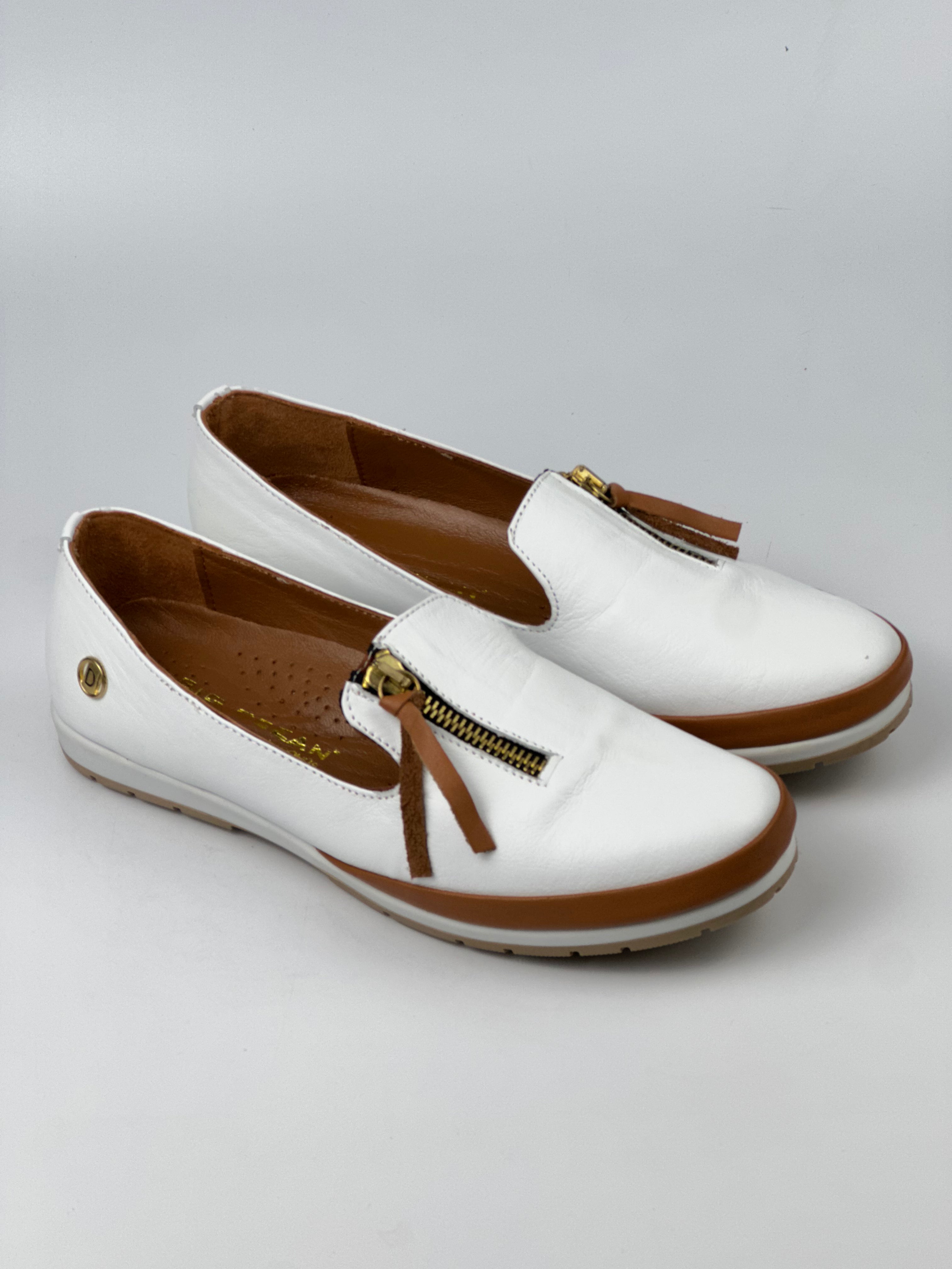 Fermuarlı Hakiki Deri Loafer