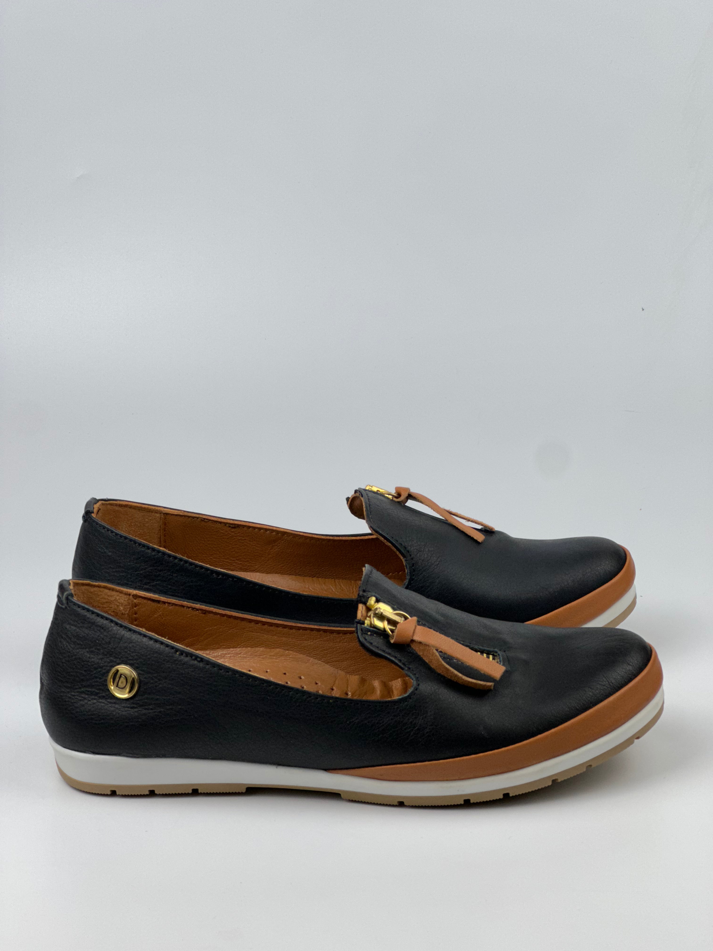 Fermuarlı Hakiki Deri Loafer