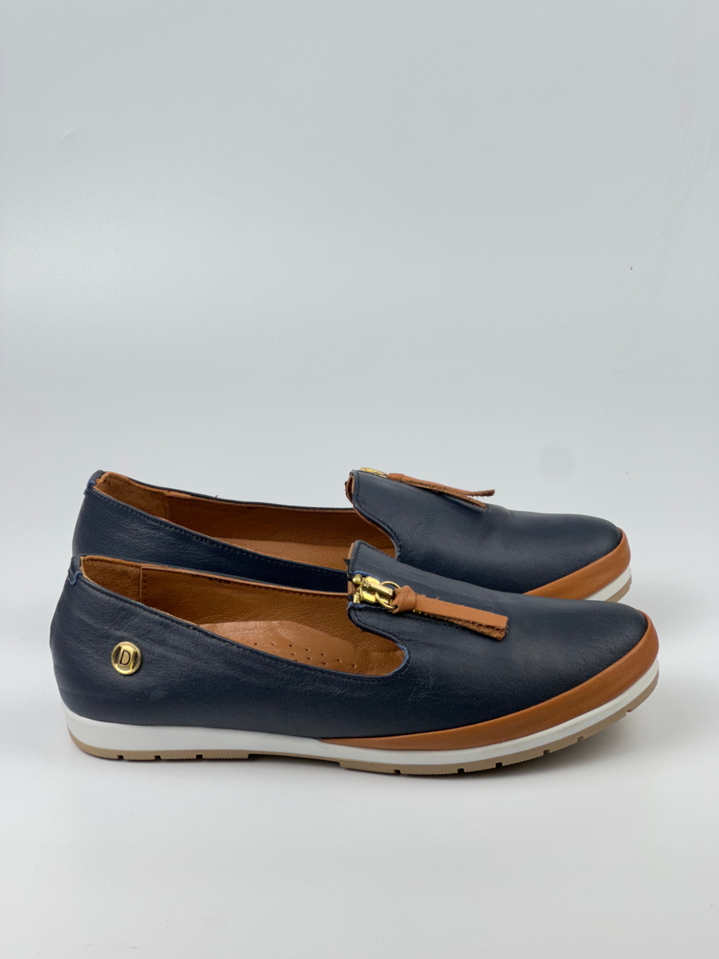 Fermuarlı Hakiki Deri Loafer
