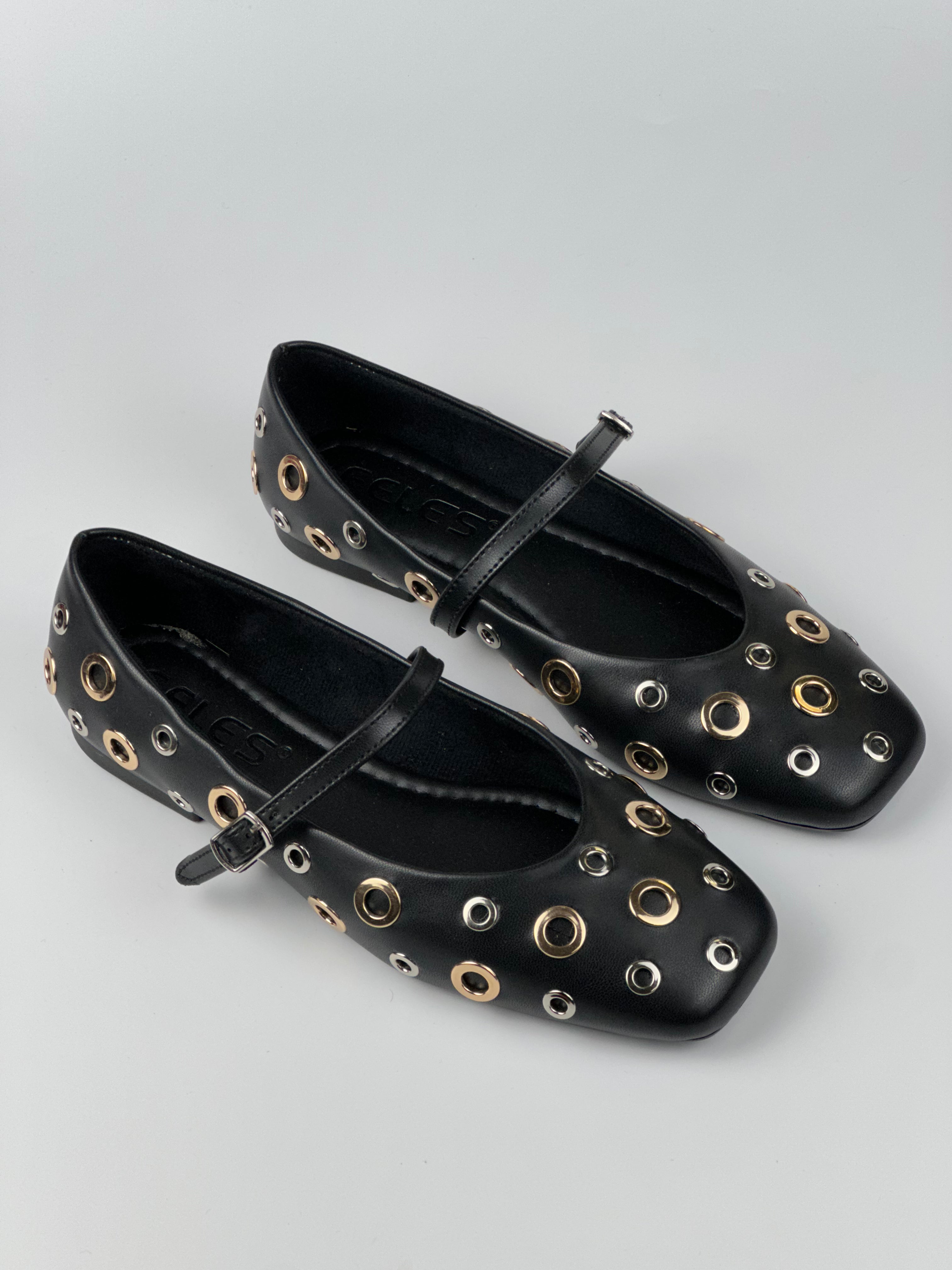 Metallic Edge Deri Babet