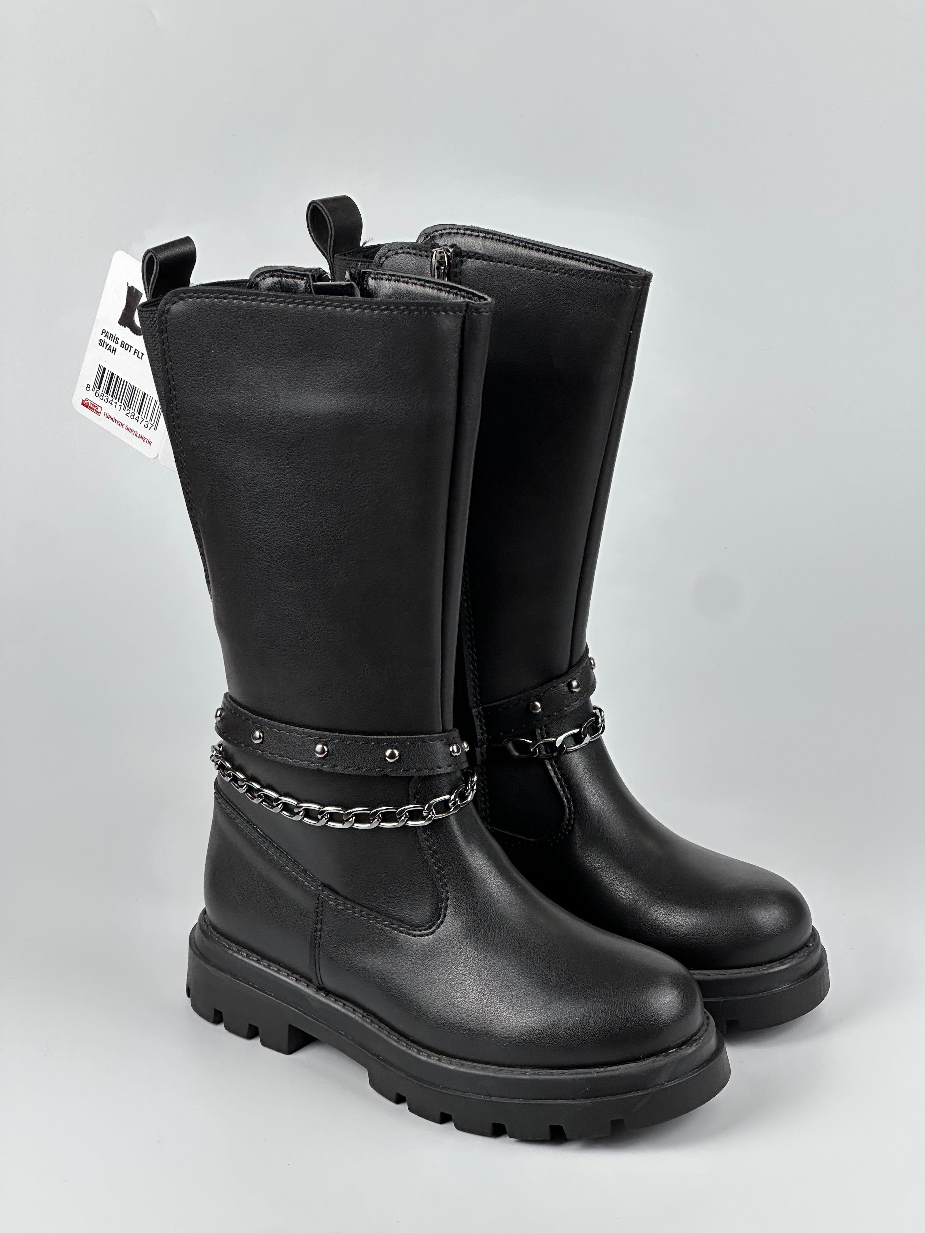 ChainRider – Zincir Detaylı Uzun Siyah Çocuk Bot