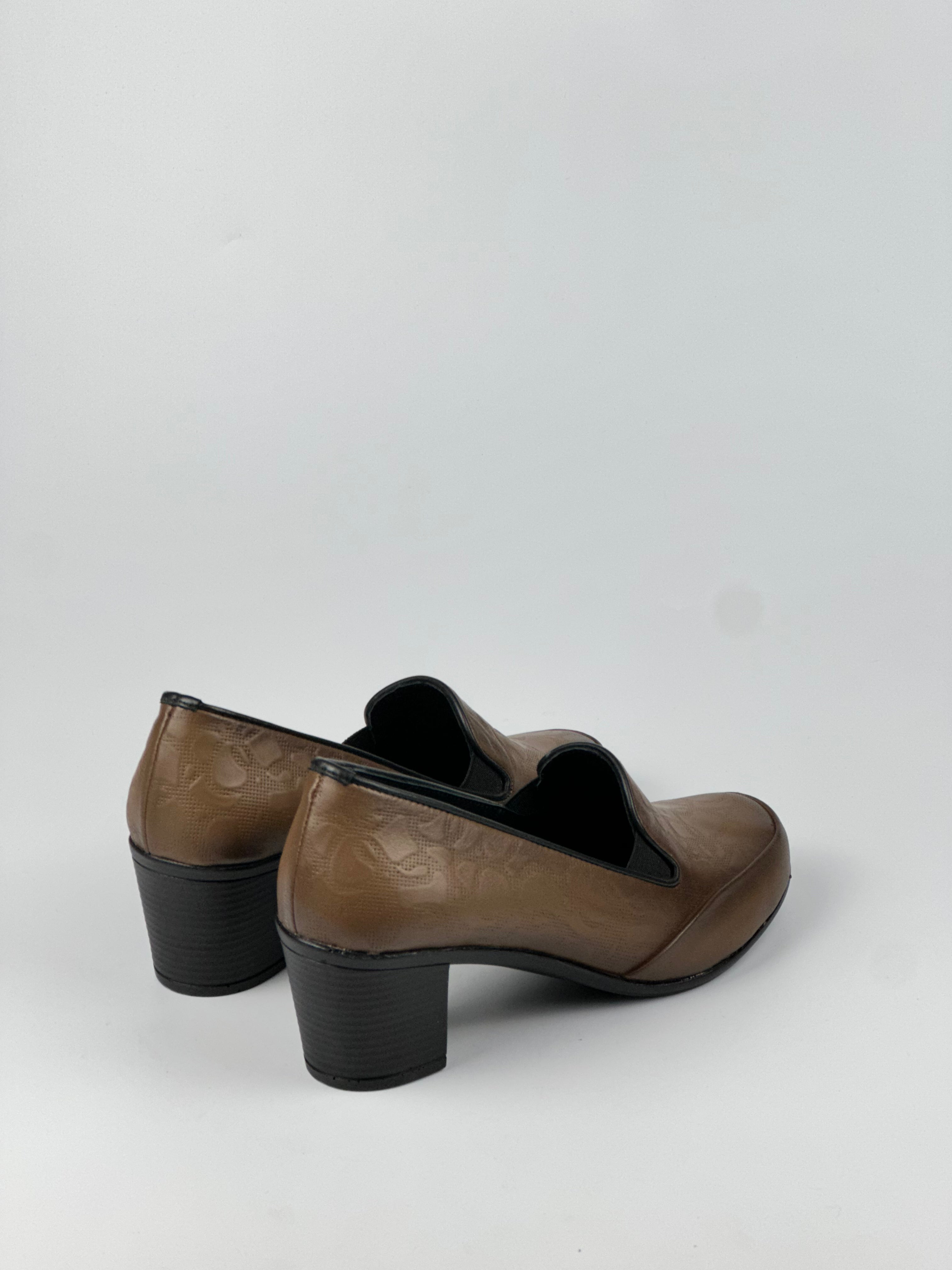 Soft Desenli HAKİKİ DERİ Topuklu Kadın Loafer