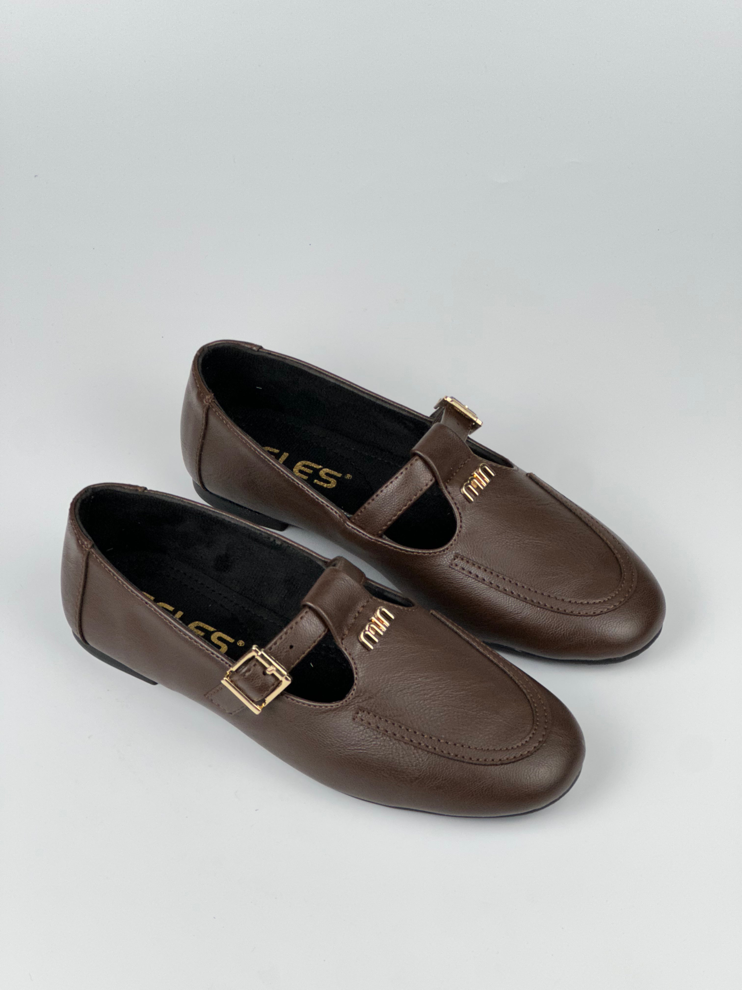 Bella Buckle Tokalı Kahverengi Kadın Babet