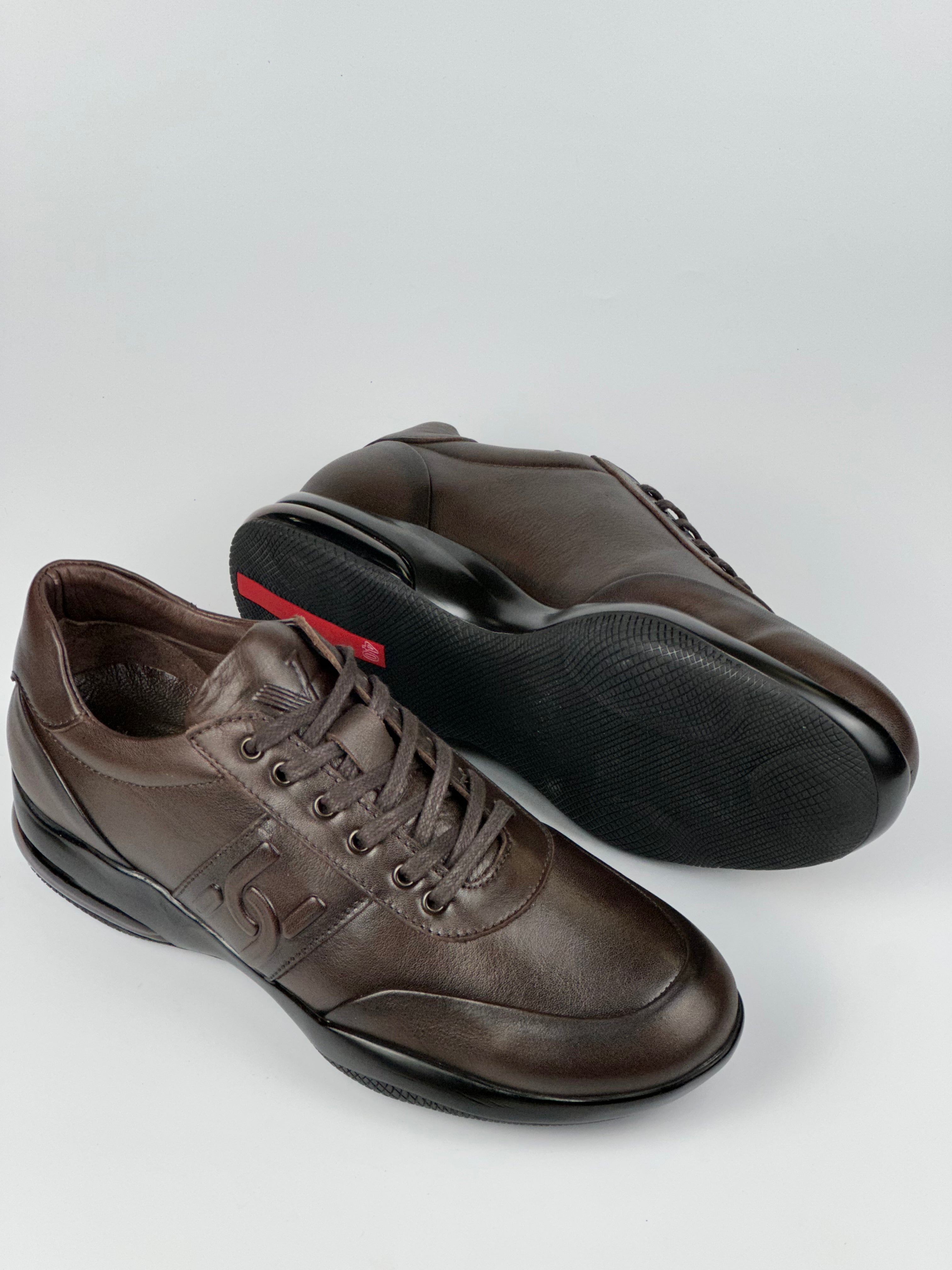 Voyager  Siyah Hakiki Deri Erkek Günlük Ayakkabı