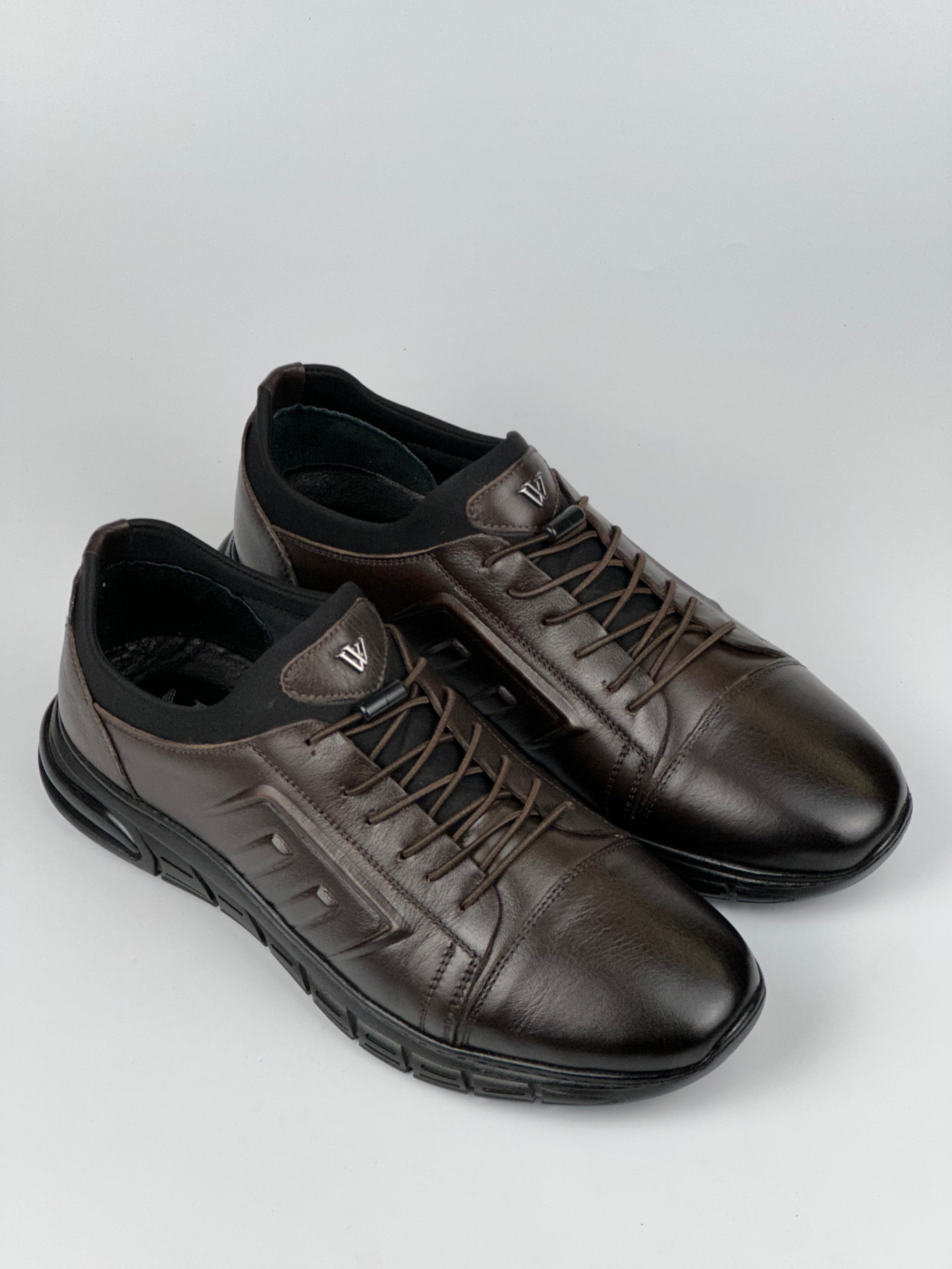 V-Motion Siyah Deri Erkek Günlük Ayakkabı