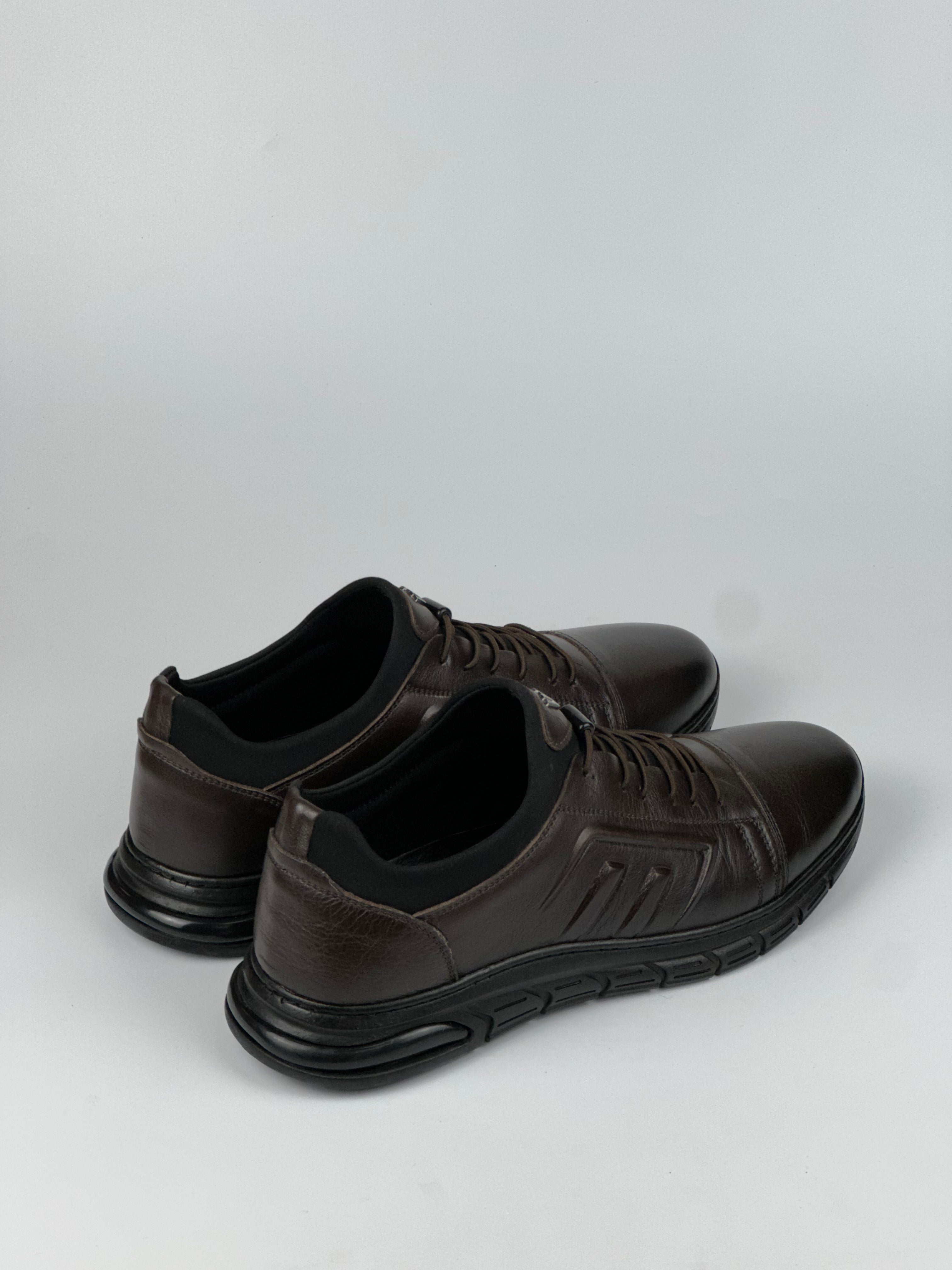 V-Motion Siyah Deri Erkek Günlük Ayakkabı