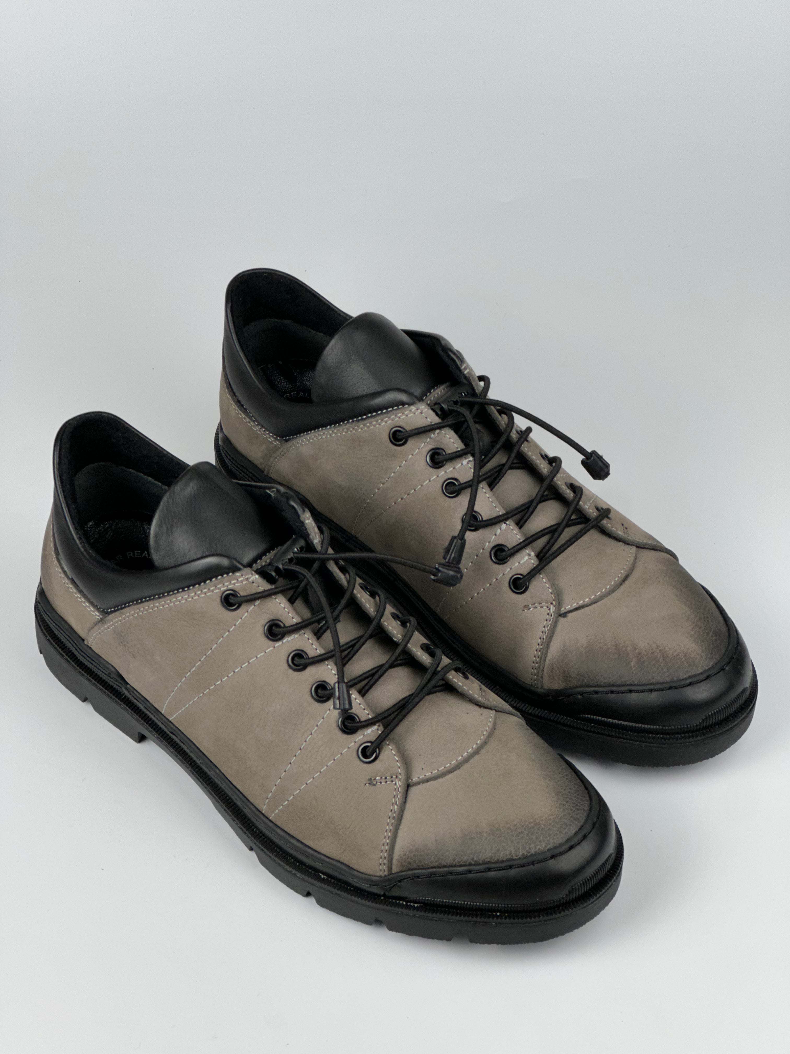 UrbanFlex Haki Deri Günlük Erkek Ayakkabı