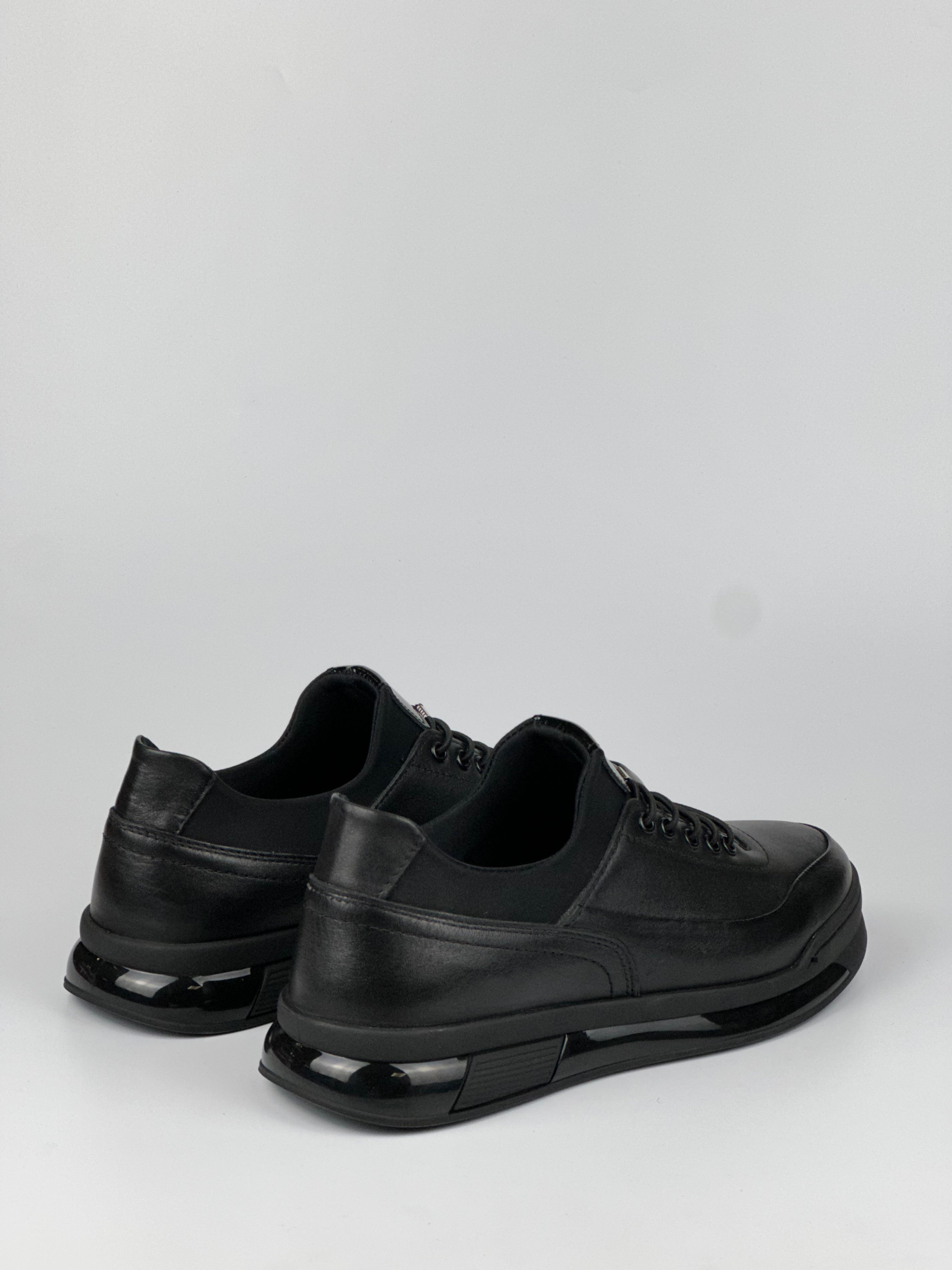 NoirStep Siyah Deri Erkek Günlük Spor Ayakkabı