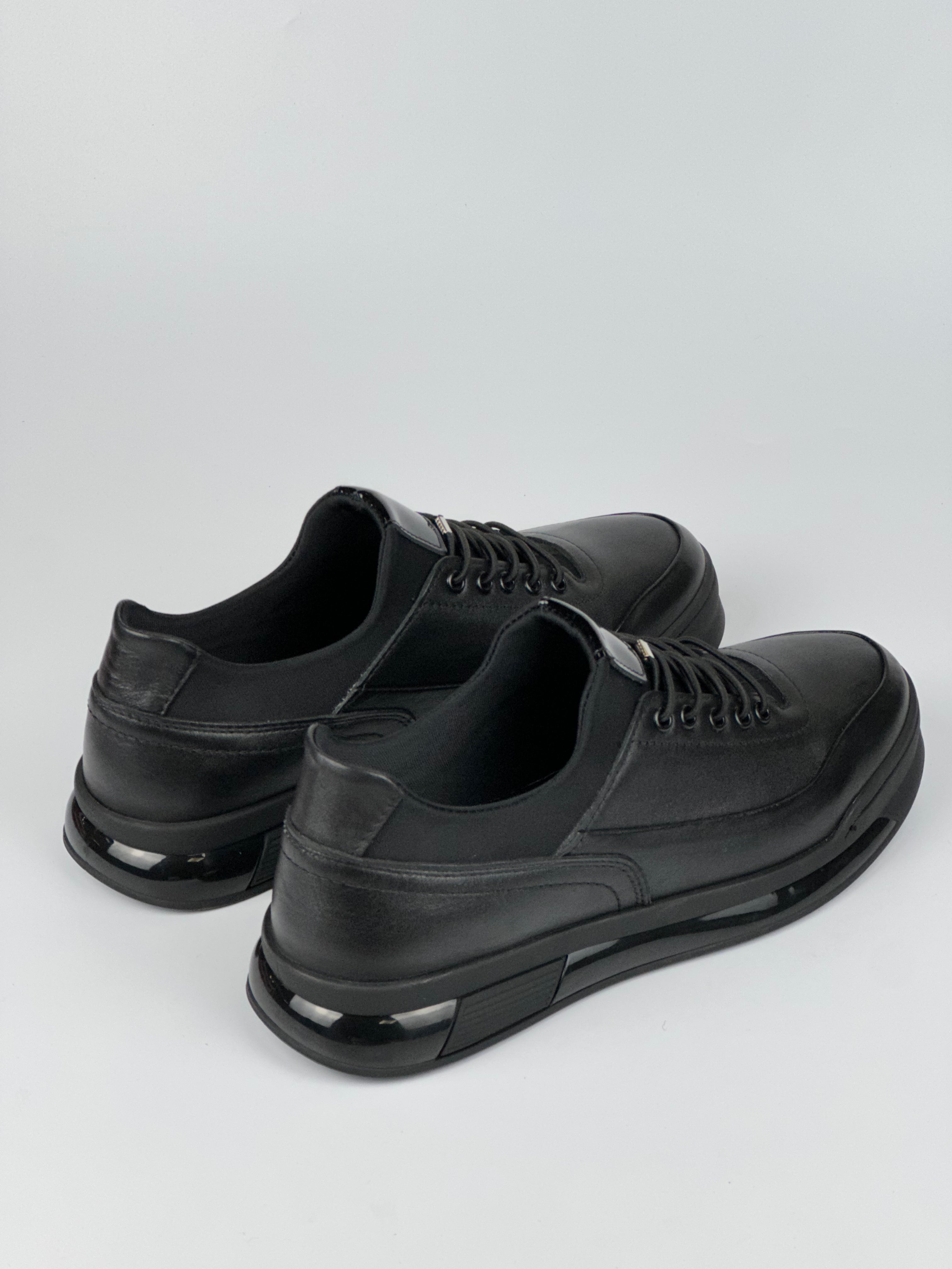 NoirStep Siyah Deri Erkek Günlük Spor Ayakkabı