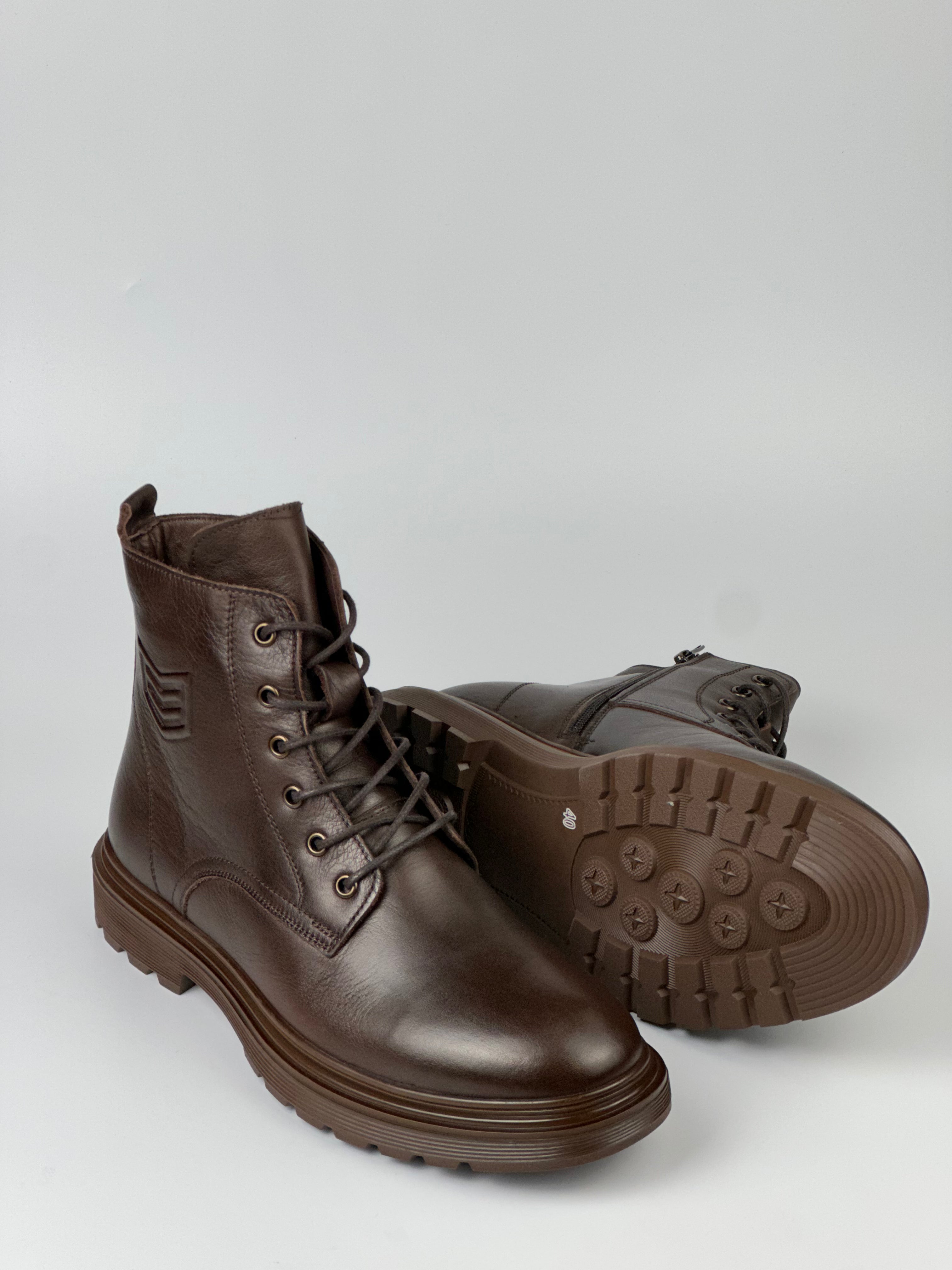 BlackForce Hakiki Deri Fermuarlı Erkek Bot