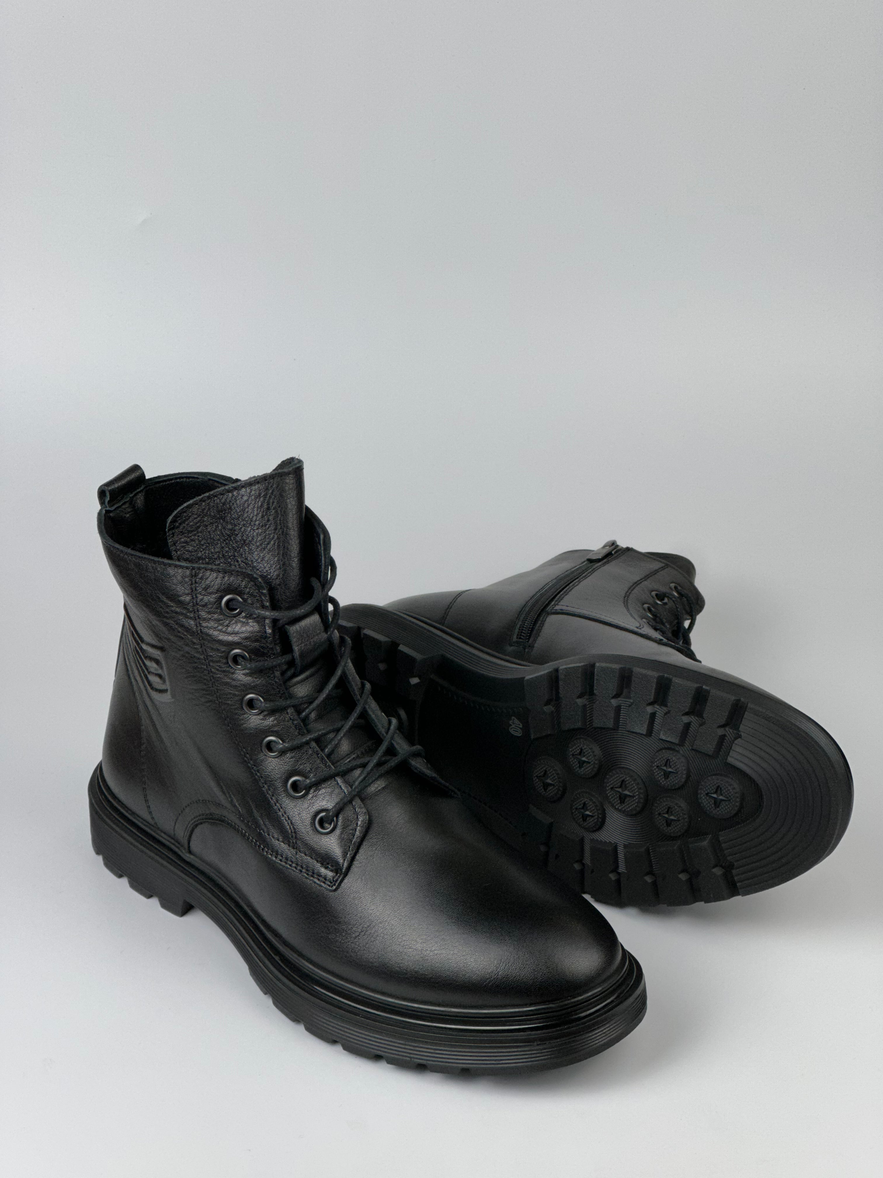 BlackForce Hakiki Deri Fermuarlı Erkek Bot