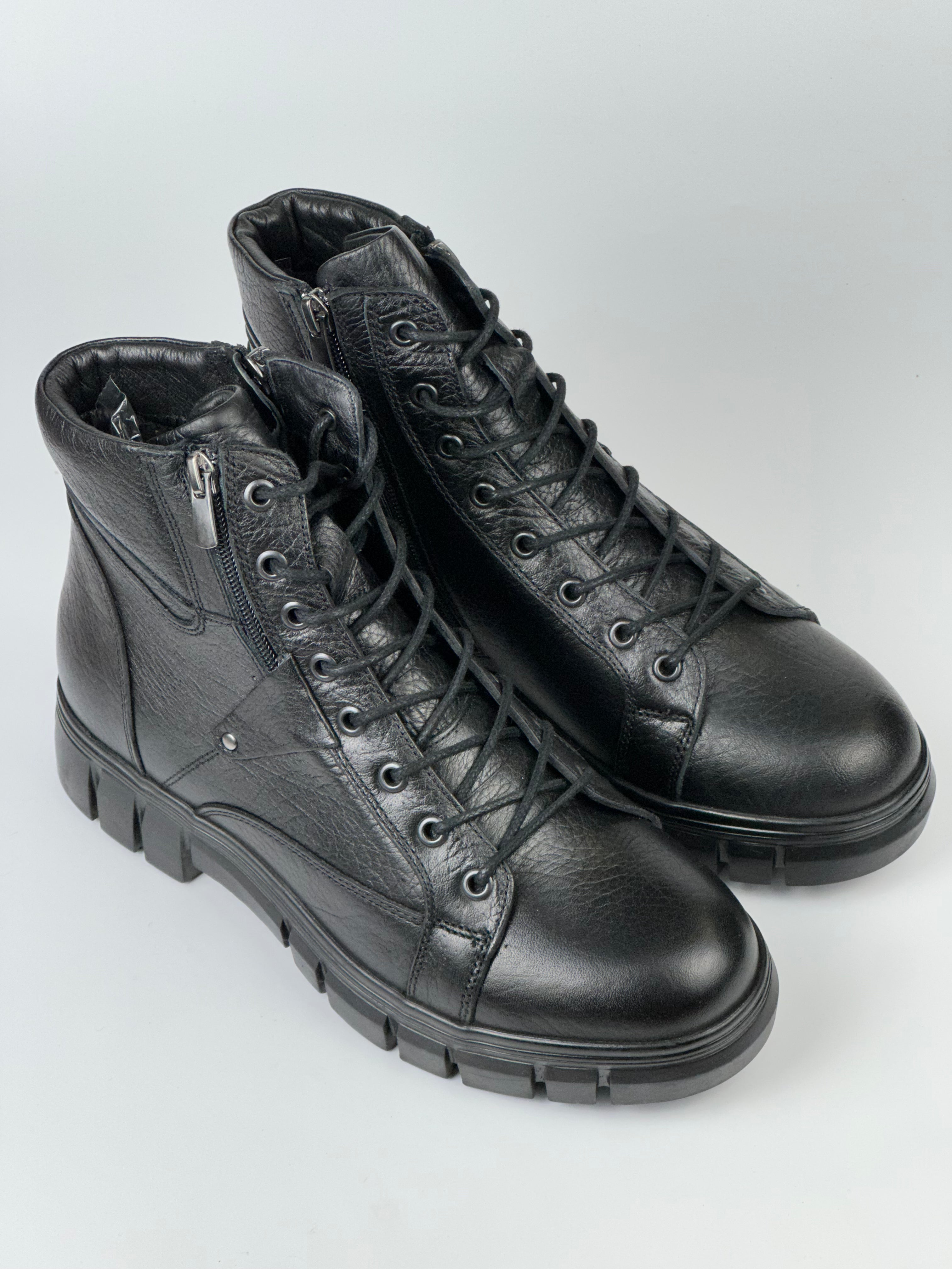 AtlasGrip Hakiki Deri Siyah Erkek Bot