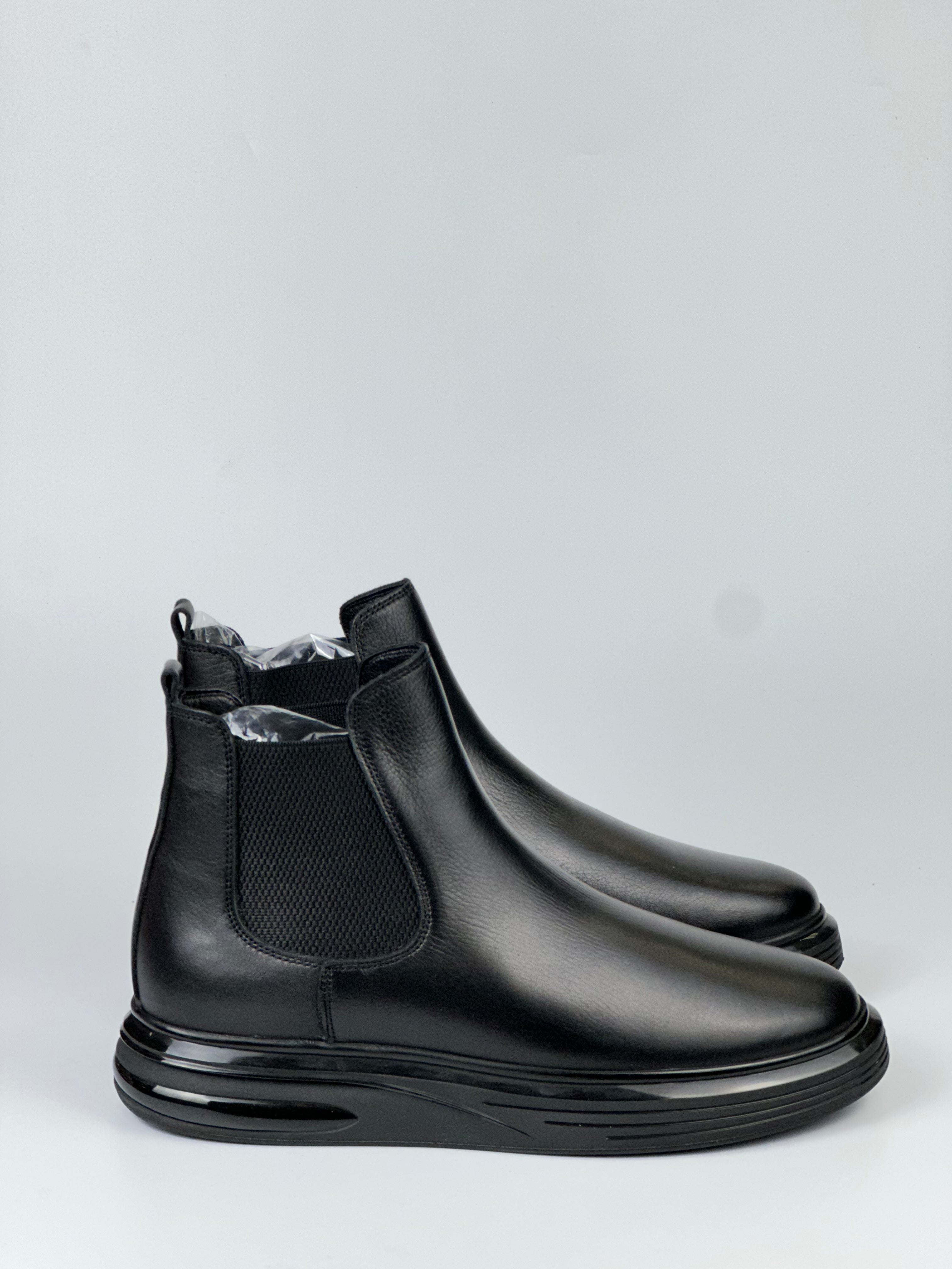 NeroFlex Hakiki Deri Chelsea Erkek Bot – Siyah