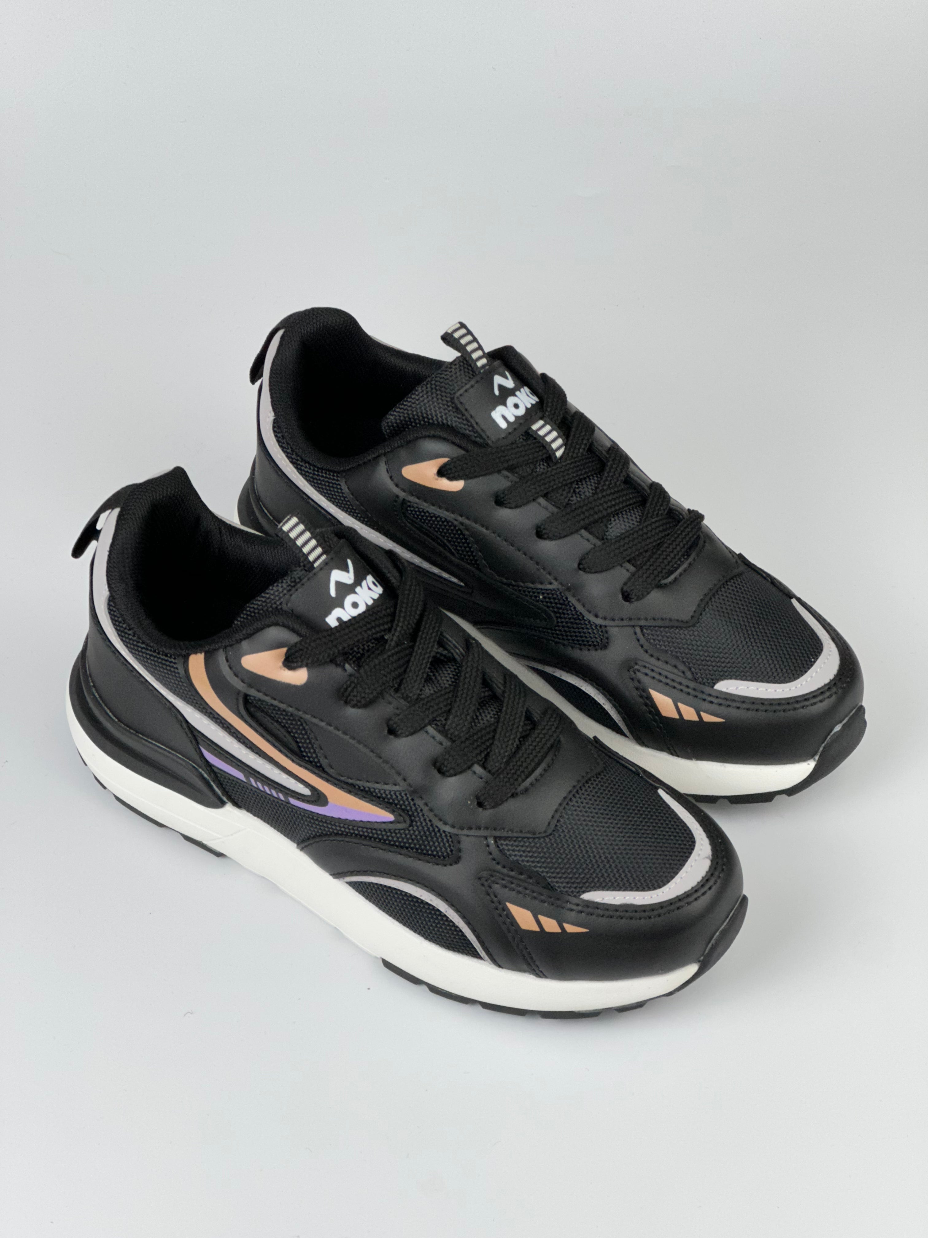 AirFlex Siyah Spor Ayakkabı – Renk Detaylı Hafif Yürüyüş Modeli